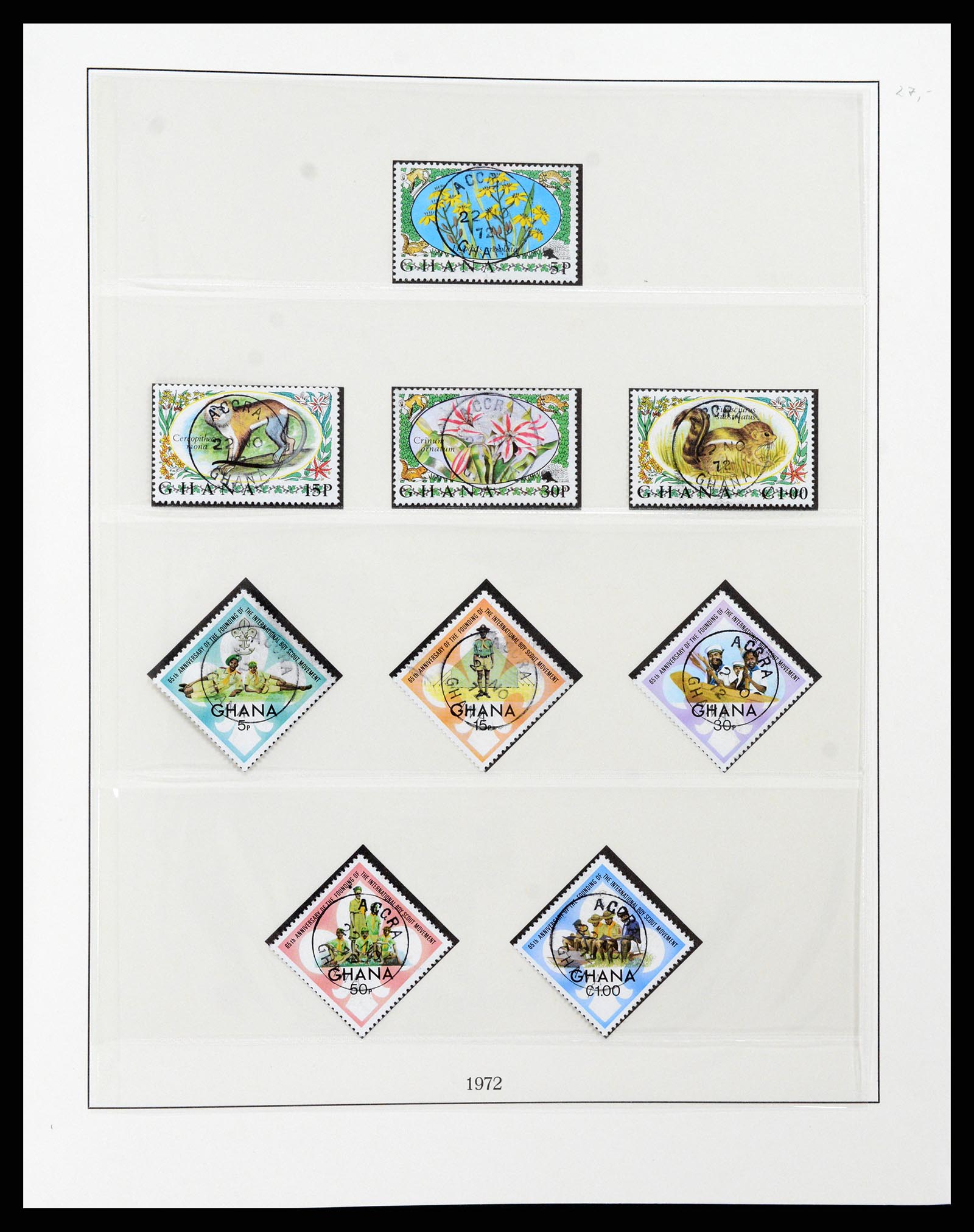 37584 070 - Postzegelverzameling 37584 Ghana 1957-1972.