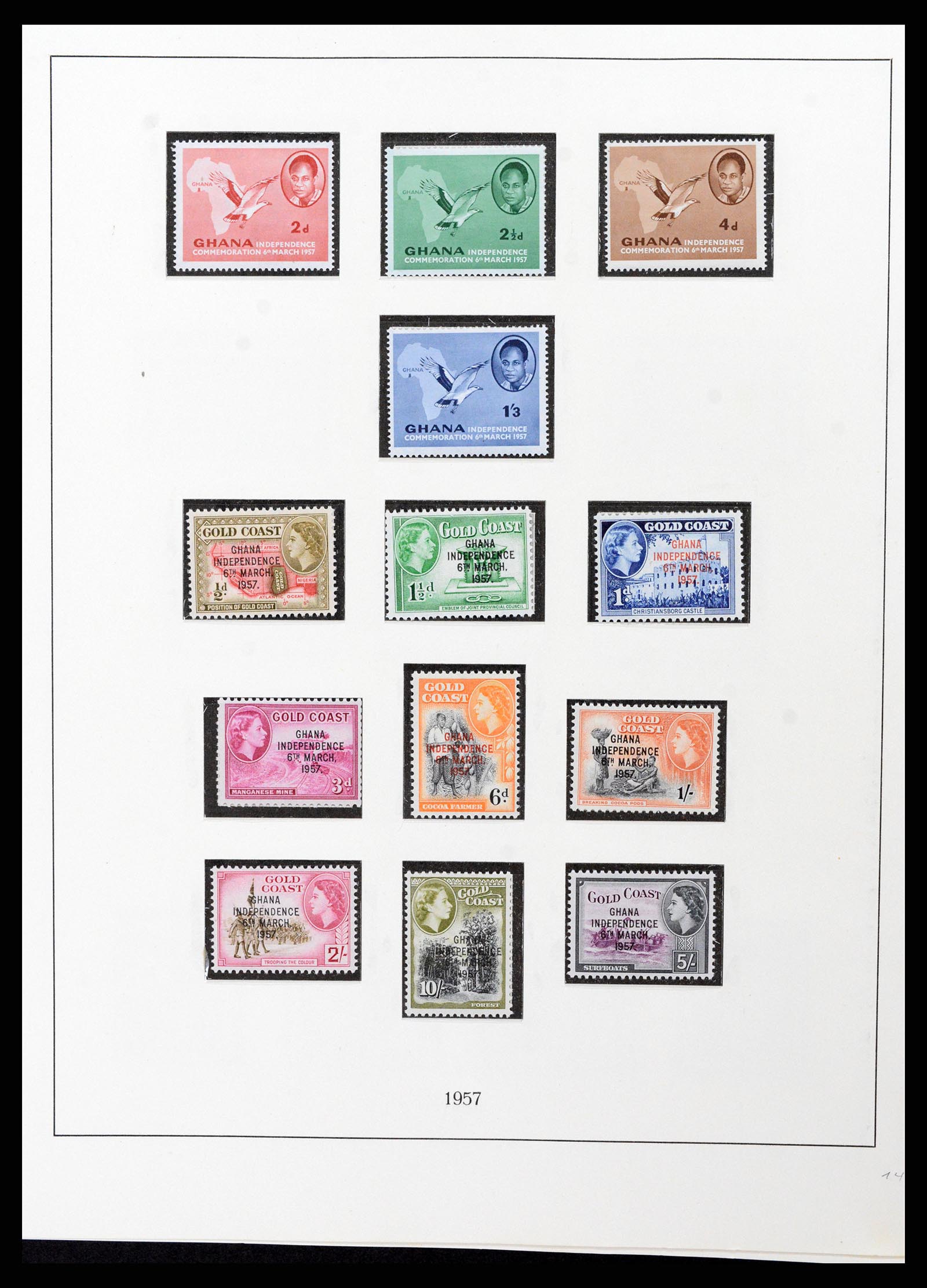37586 001 - Postzegelverzameling 37586 Ghana 1957-1972.