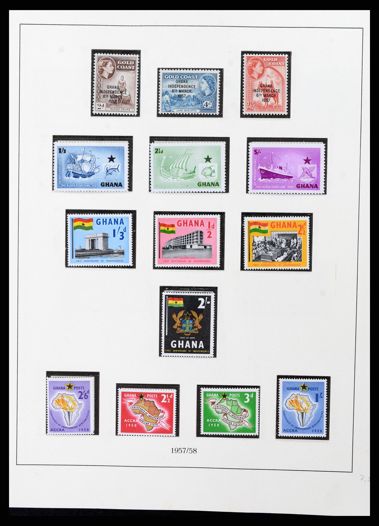 37586 002 - Postzegelverzameling 37586 Ghana 1957-1972.