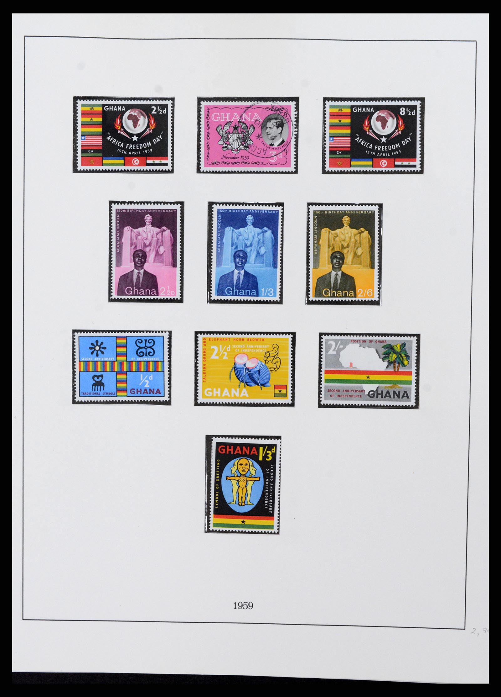 37586 004 - Postzegelverzameling 37586 Ghana 1957-1972.