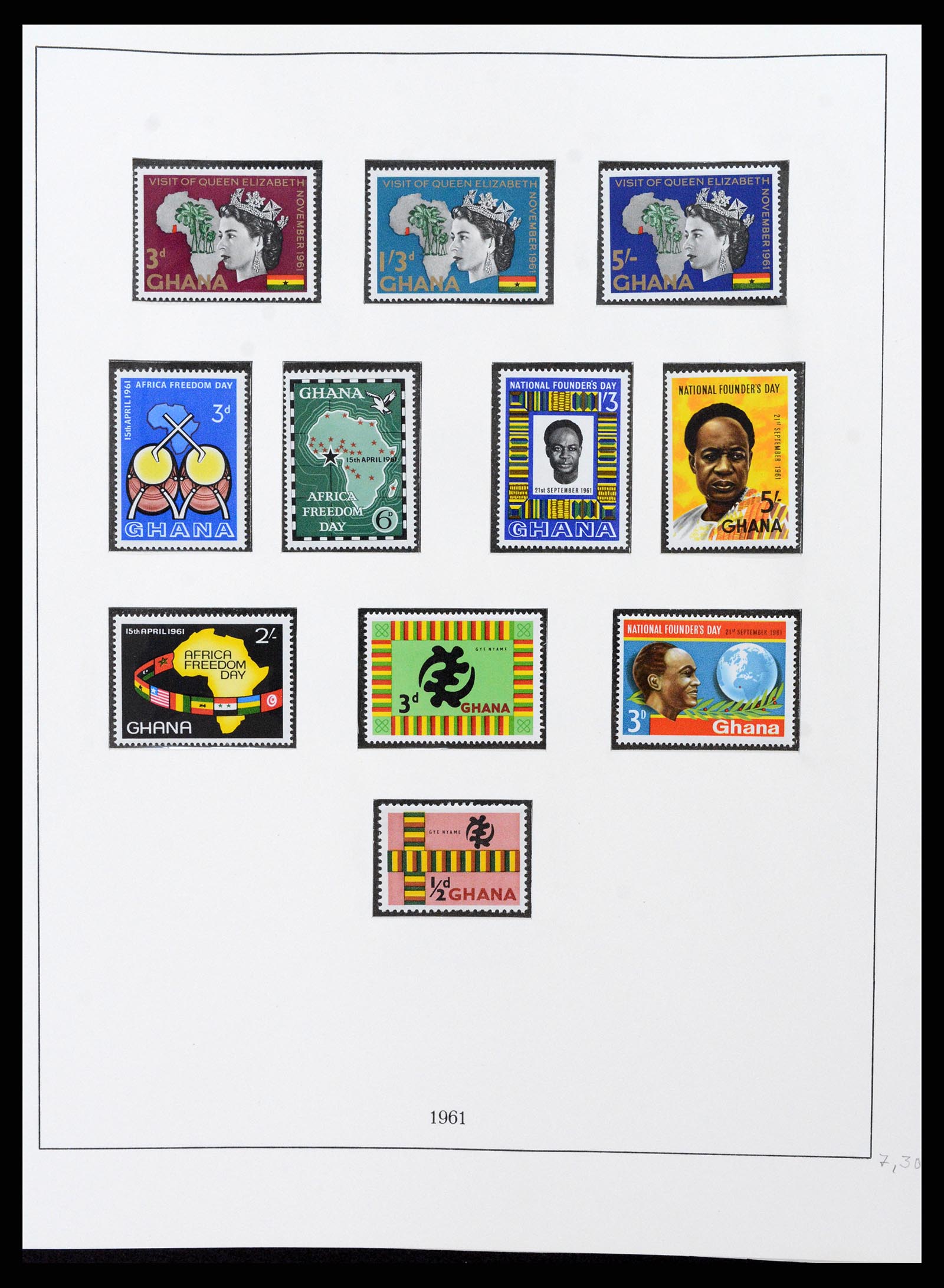 37586 011 - Postzegelverzameling 37586 Ghana 1957-1972.