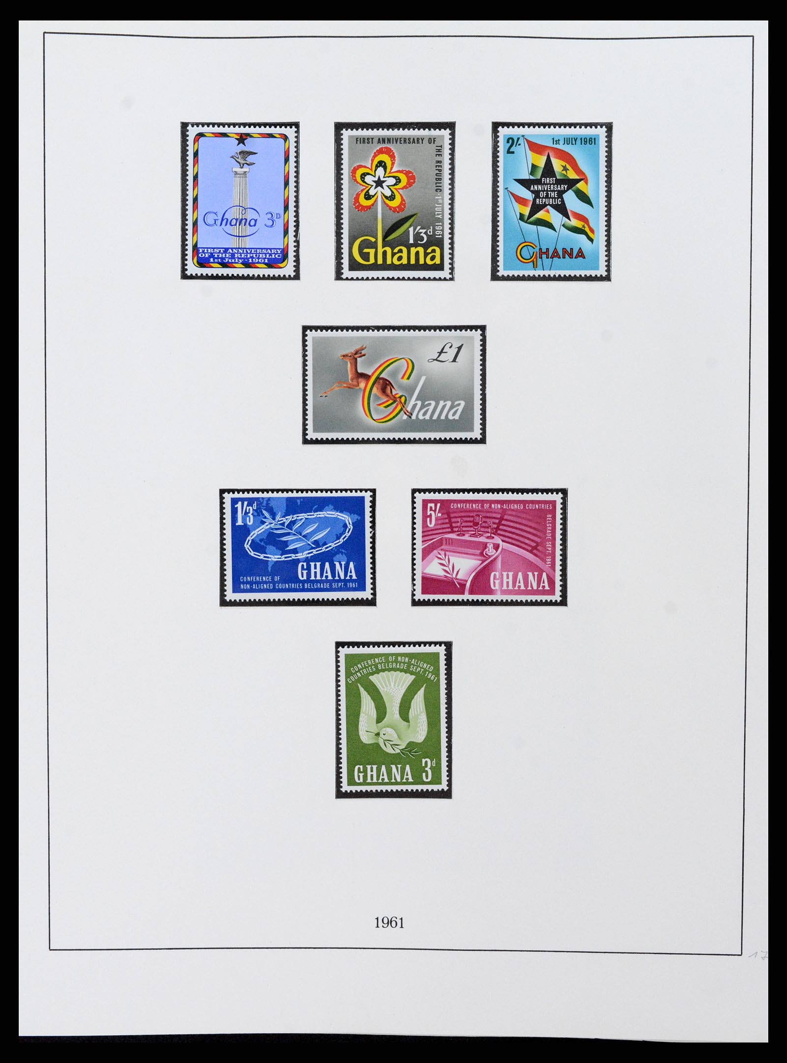 37586 012 - Postzegelverzameling 37586 Ghana 1957-1972.