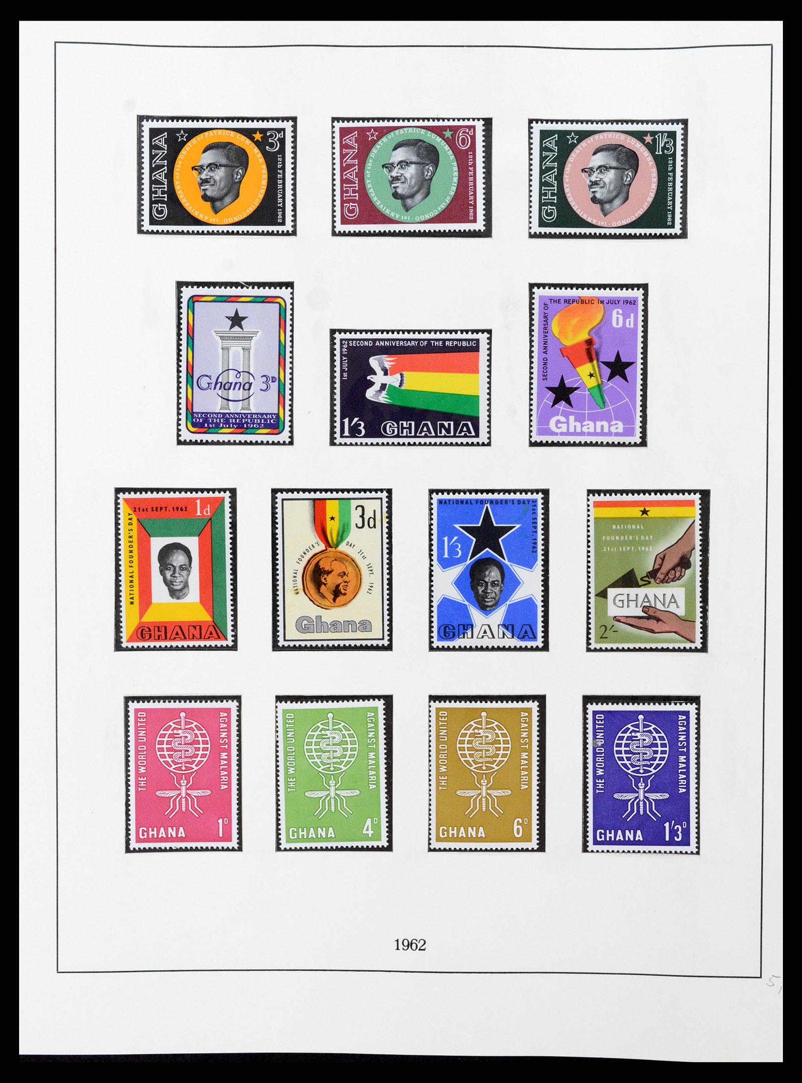 37586 016 - Postzegelverzameling 37586 Ghana 1957-1972.