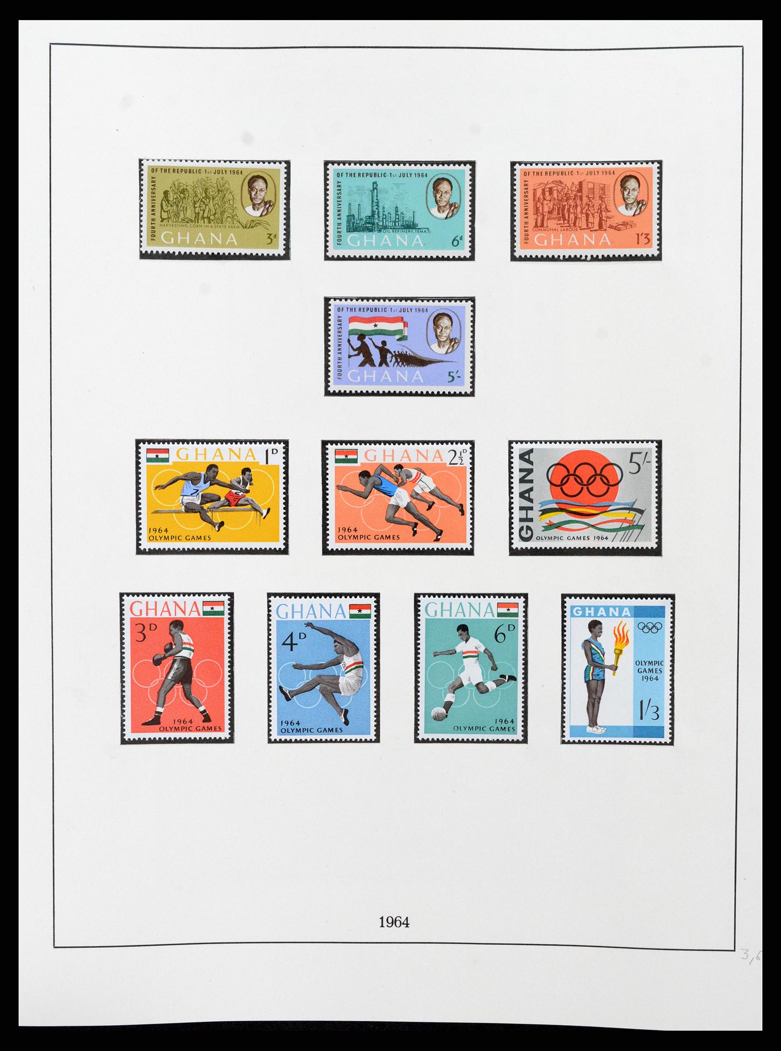 37586 024 - Postzegelverzameling 37586 Ghana 1957-1972.