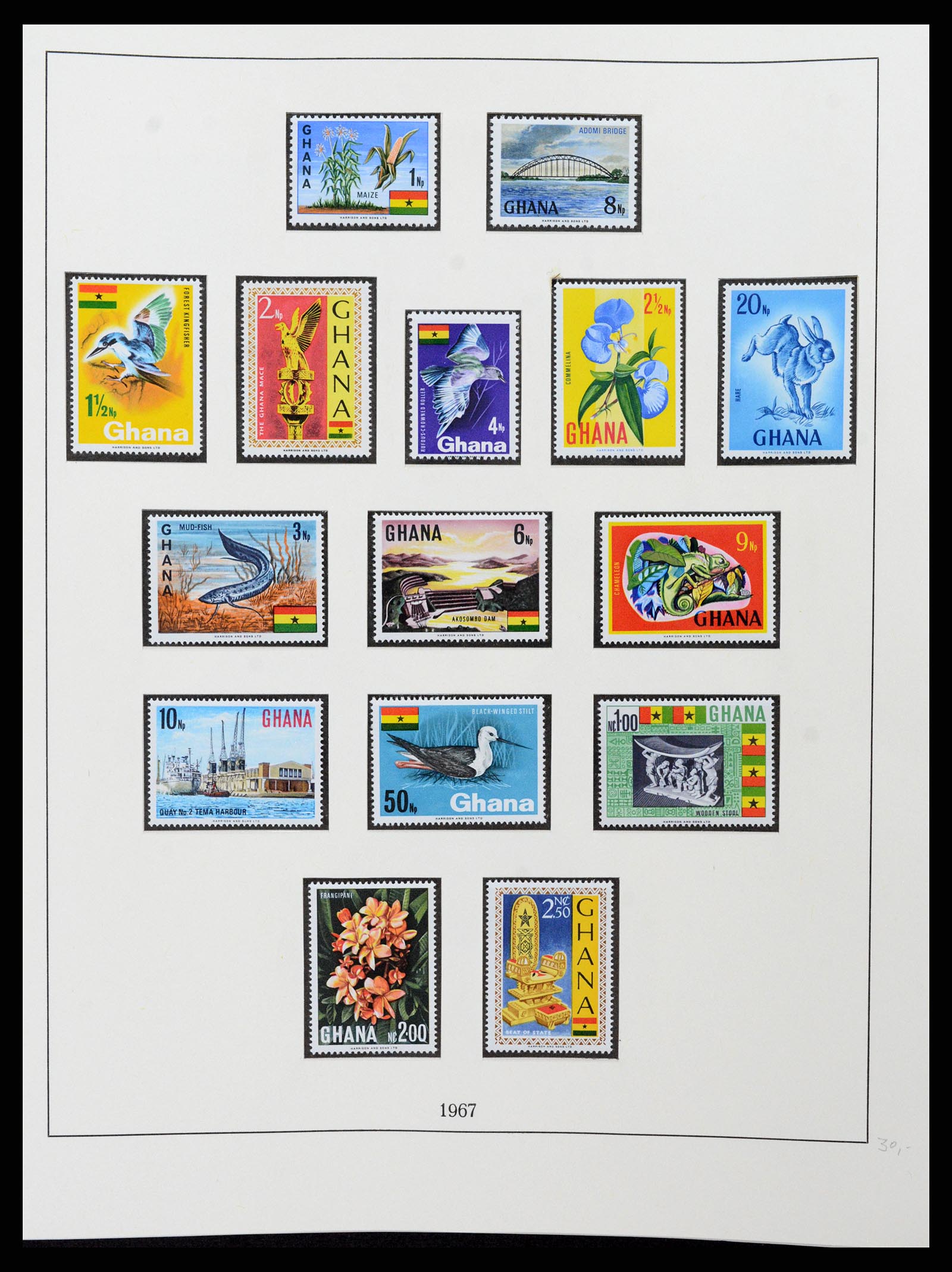 37586 045 - Postzegelverzameling 37586 Ghana 1957-1972.