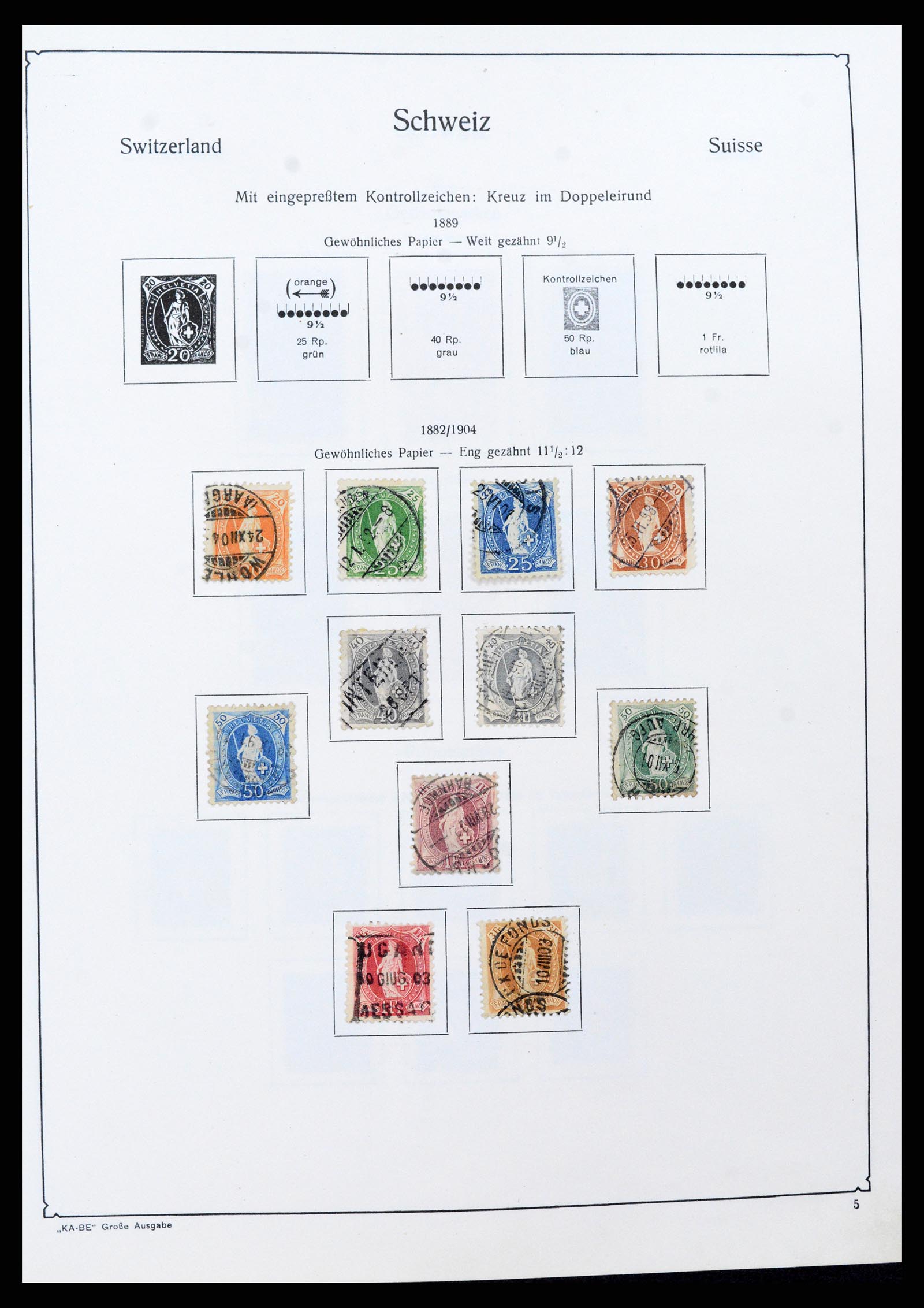 37588 004 - Postzegelverzameling 37588 Zwitserland 1854-1974.
