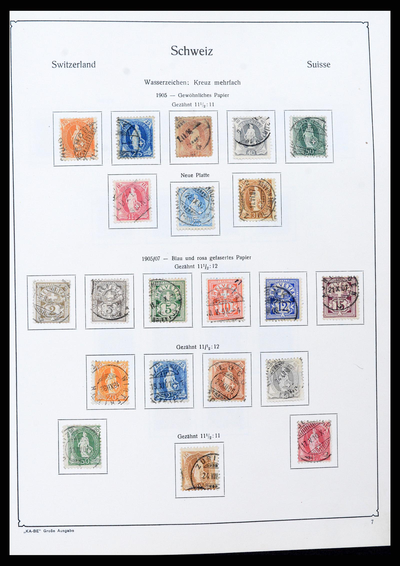 37588 006 - Postzegelverzameling 37588 Zwitserland 1854-1974.