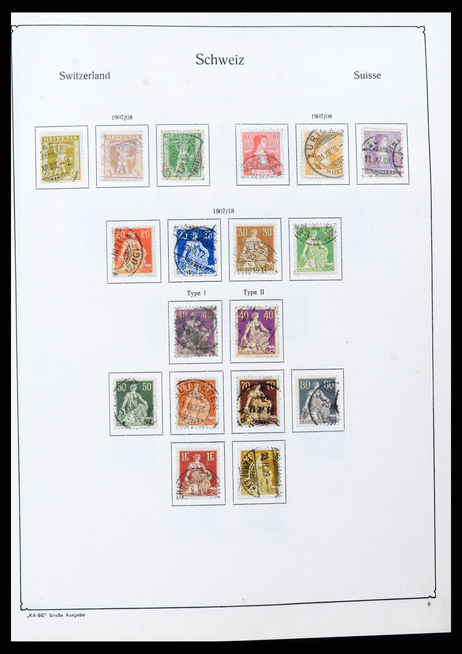 37588 007 - Postzegelverzameling 37588 Zwitserland 1854-1974.