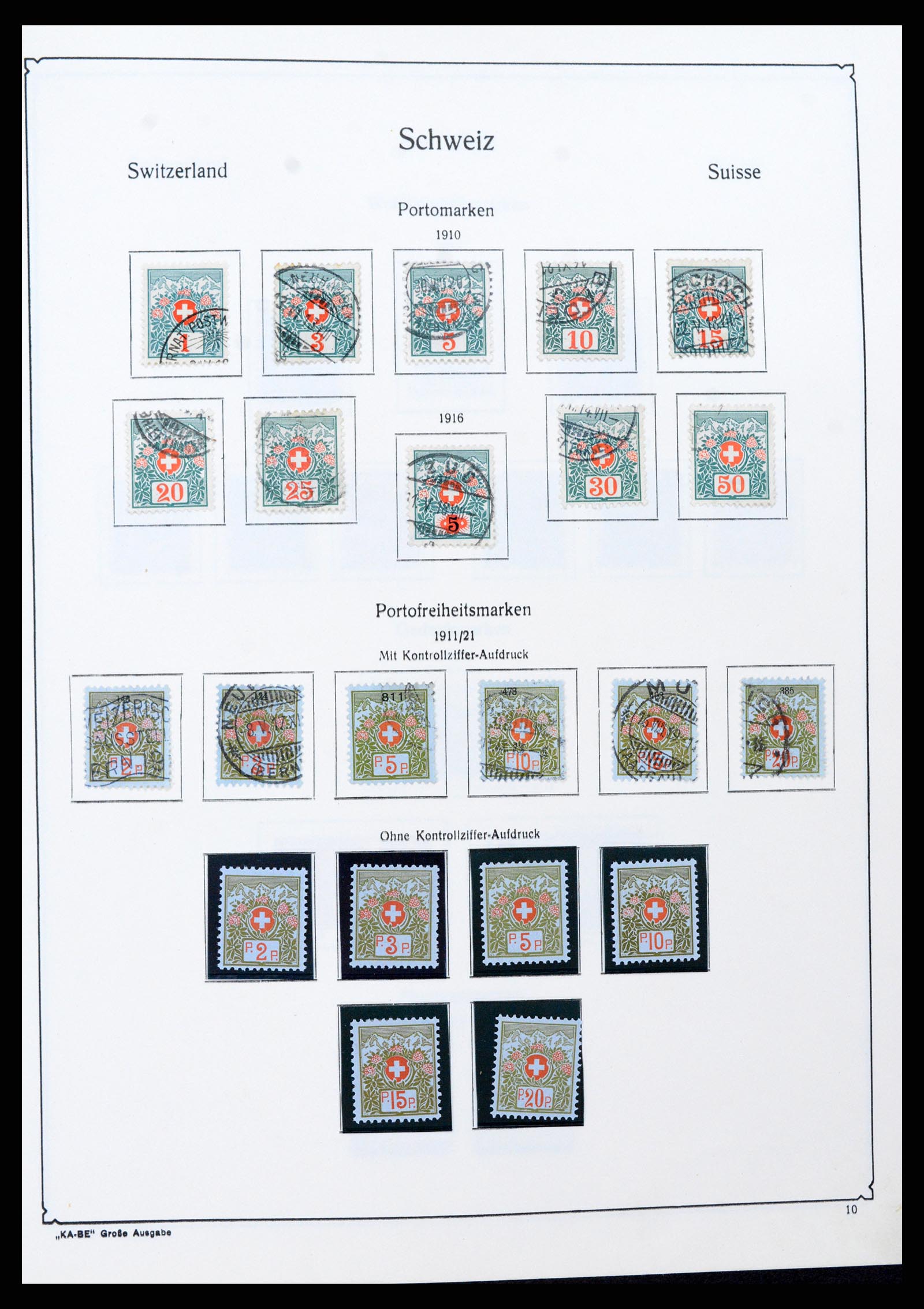 37588 009 - Postzegelverzameling 37588 Zwitserland 1854-1974.