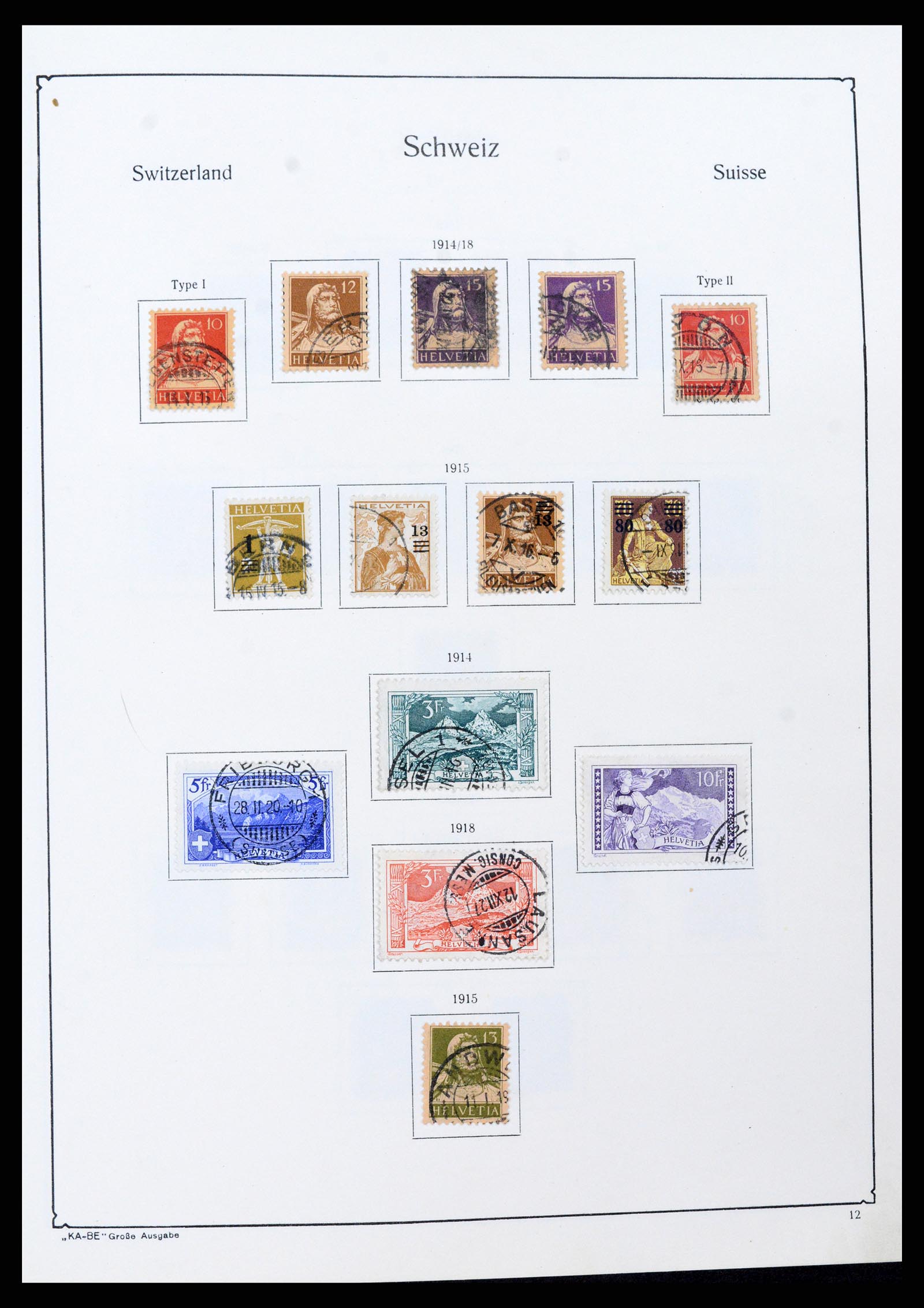 37588 011 - Postzegelverzameling 37588 Zwitserland 1854-1974.