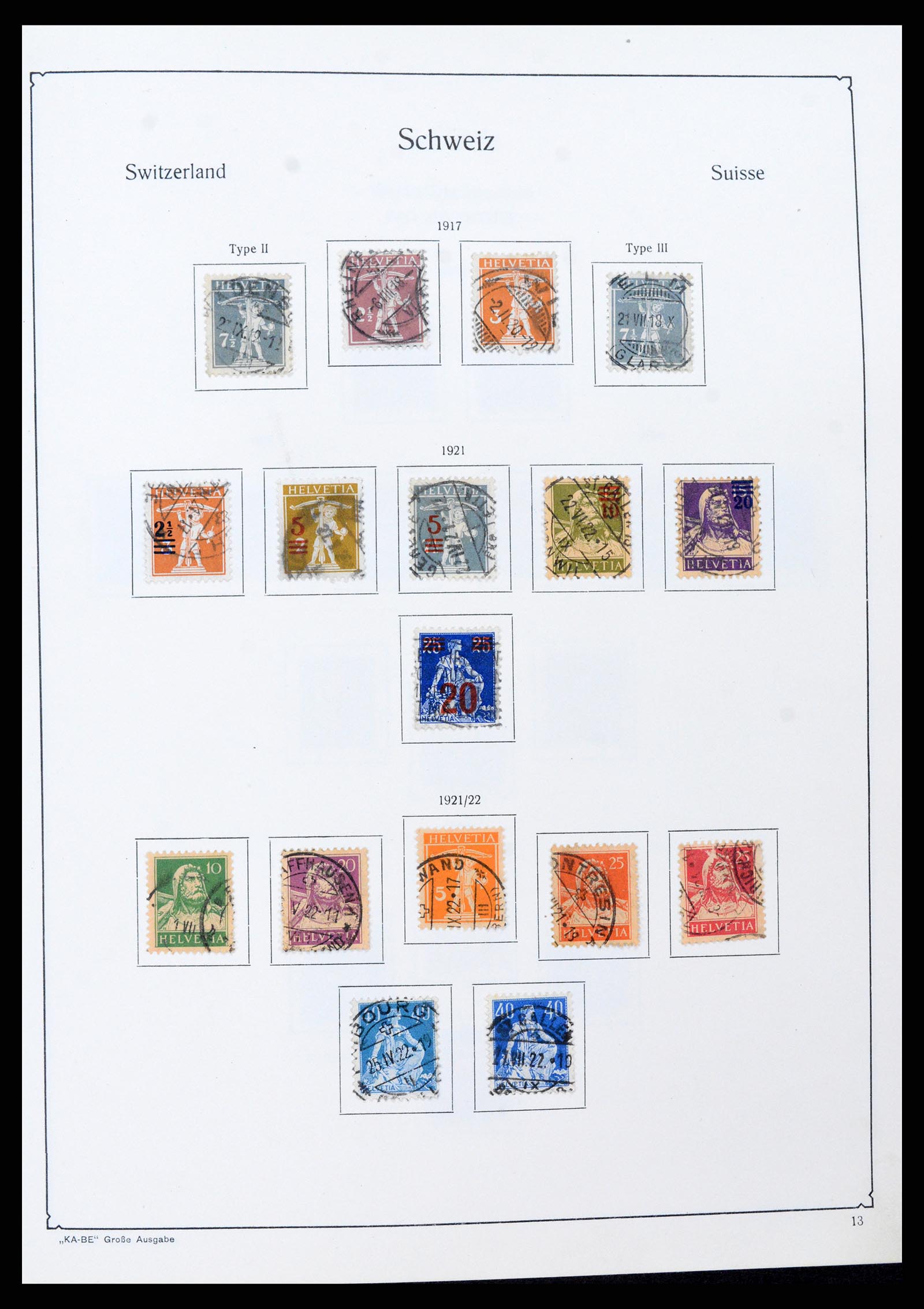 37588 012 - Postzegelverzameling 37588 Zwitserland 1854-1974.