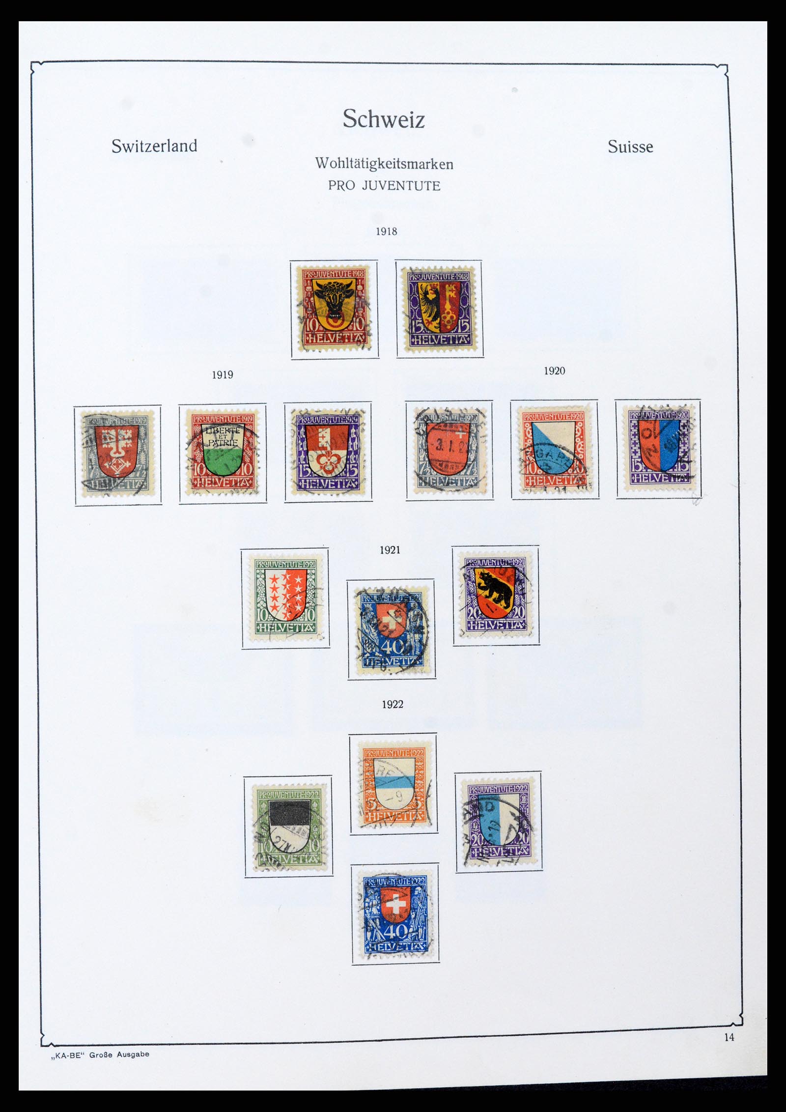 37588 013 - Postzegelverzameling 37588 Zwitserland 1854-1974.