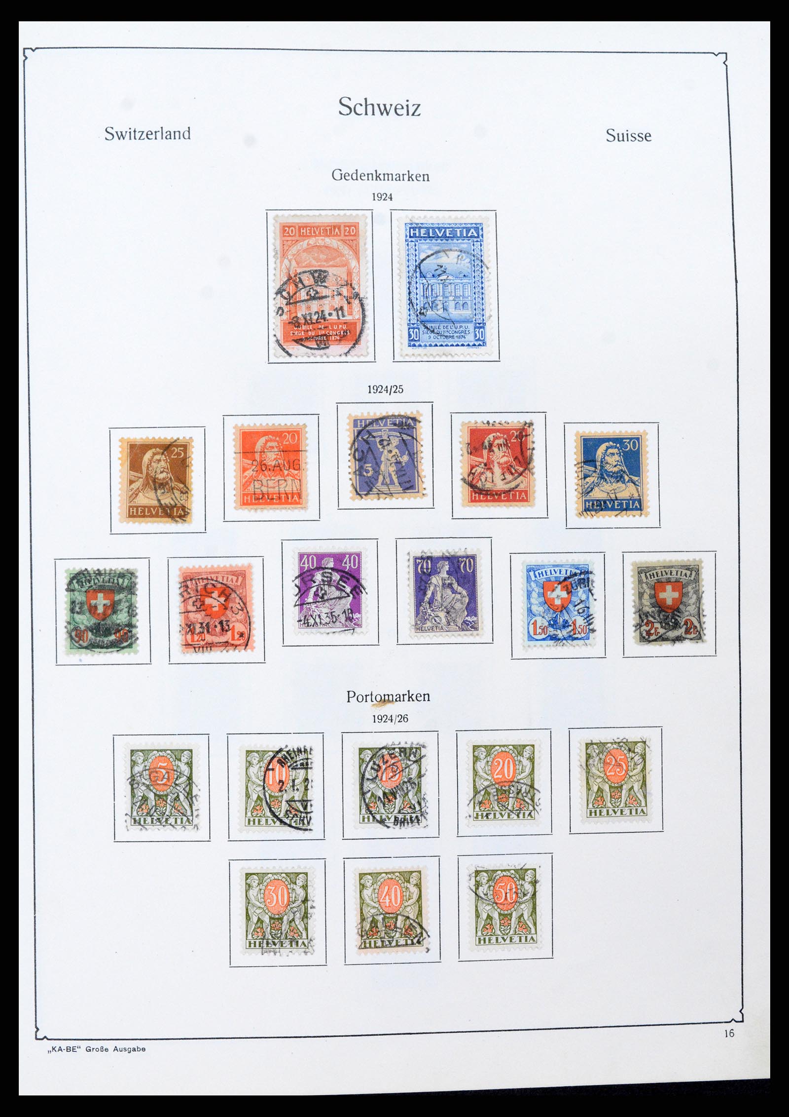 37588 015 - Postzegelverzameling 37588 Zwitserland 1854-1974.