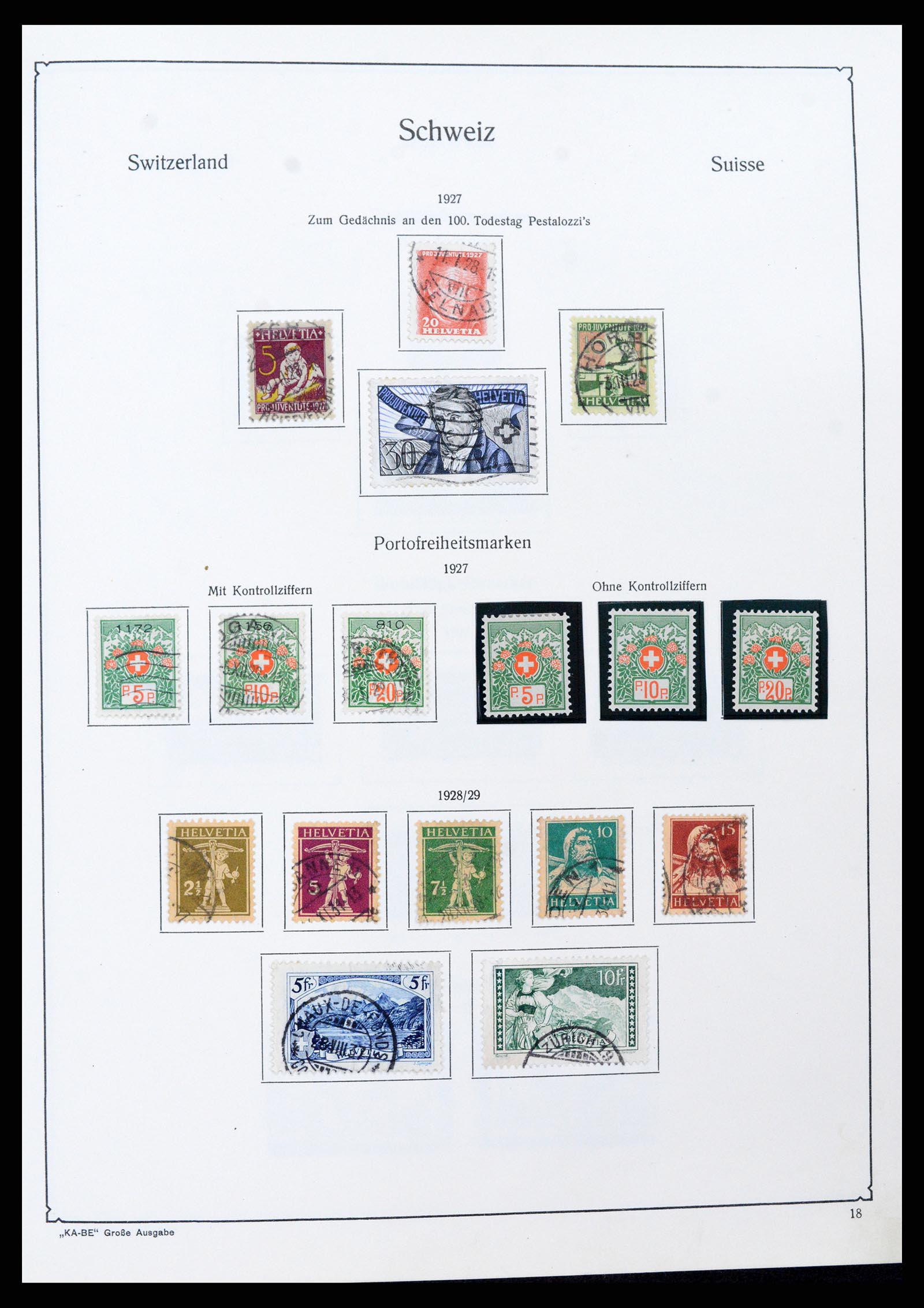 37588 017 - Postzegelverzameling 37588 Zwitserland 1854-1974.