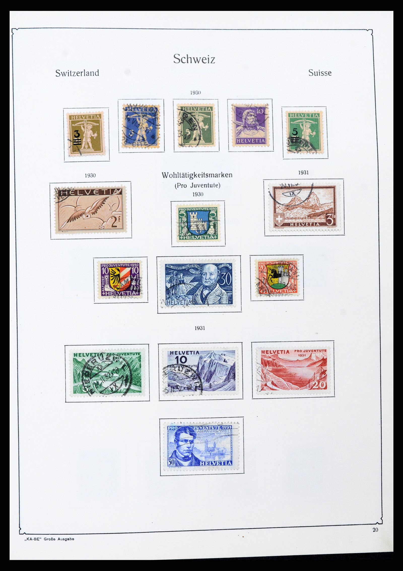 37588 019 - Postzegelverzameling 37588 Zwitserland 1854-1974.