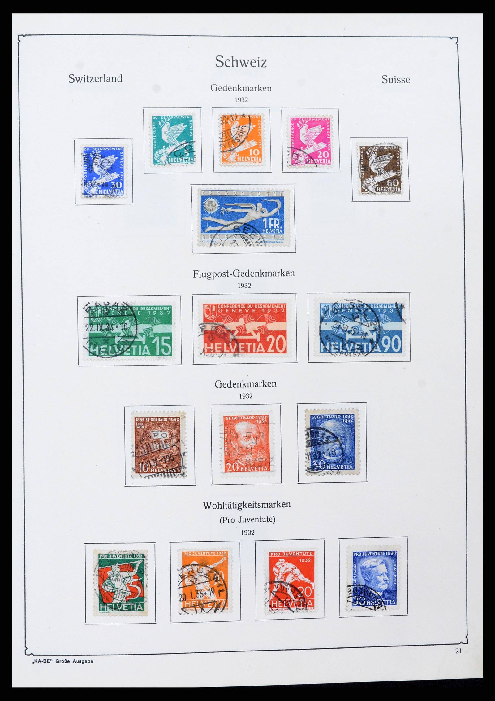 37588 020 - Postzegelverzameling 37588 Zwitserland 1854-1974.
