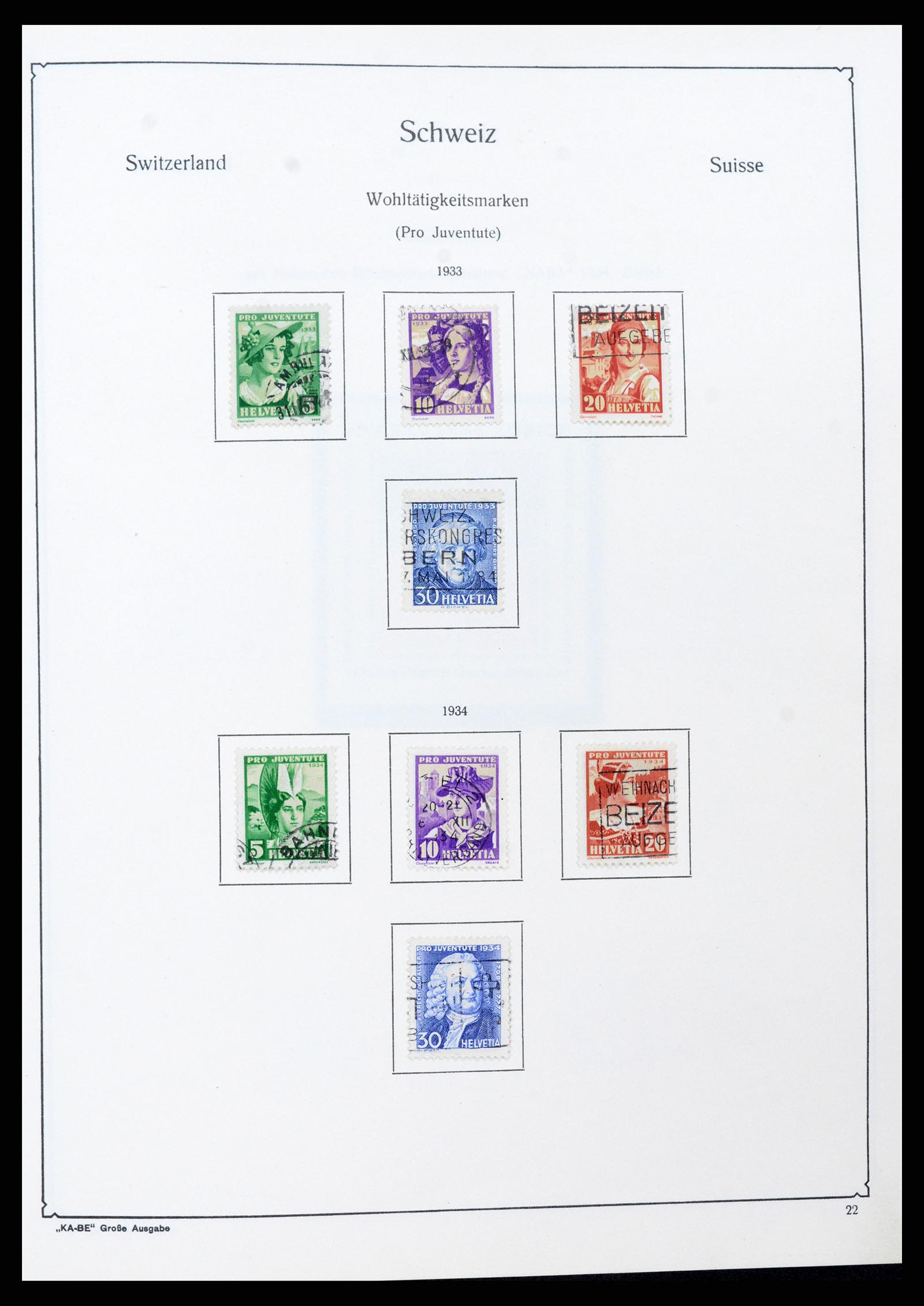 37588 021 - Stamp collection 37588 Switzerland 1854-1974.