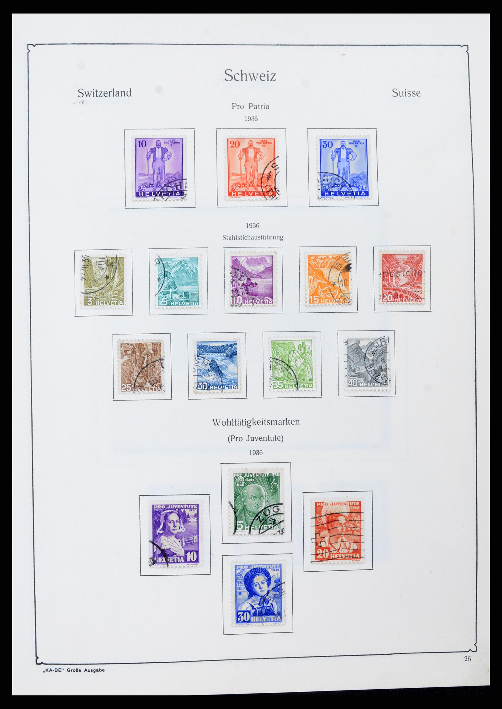 37588 025 - Stamp collection 37588 Switzerland 1854-1974.