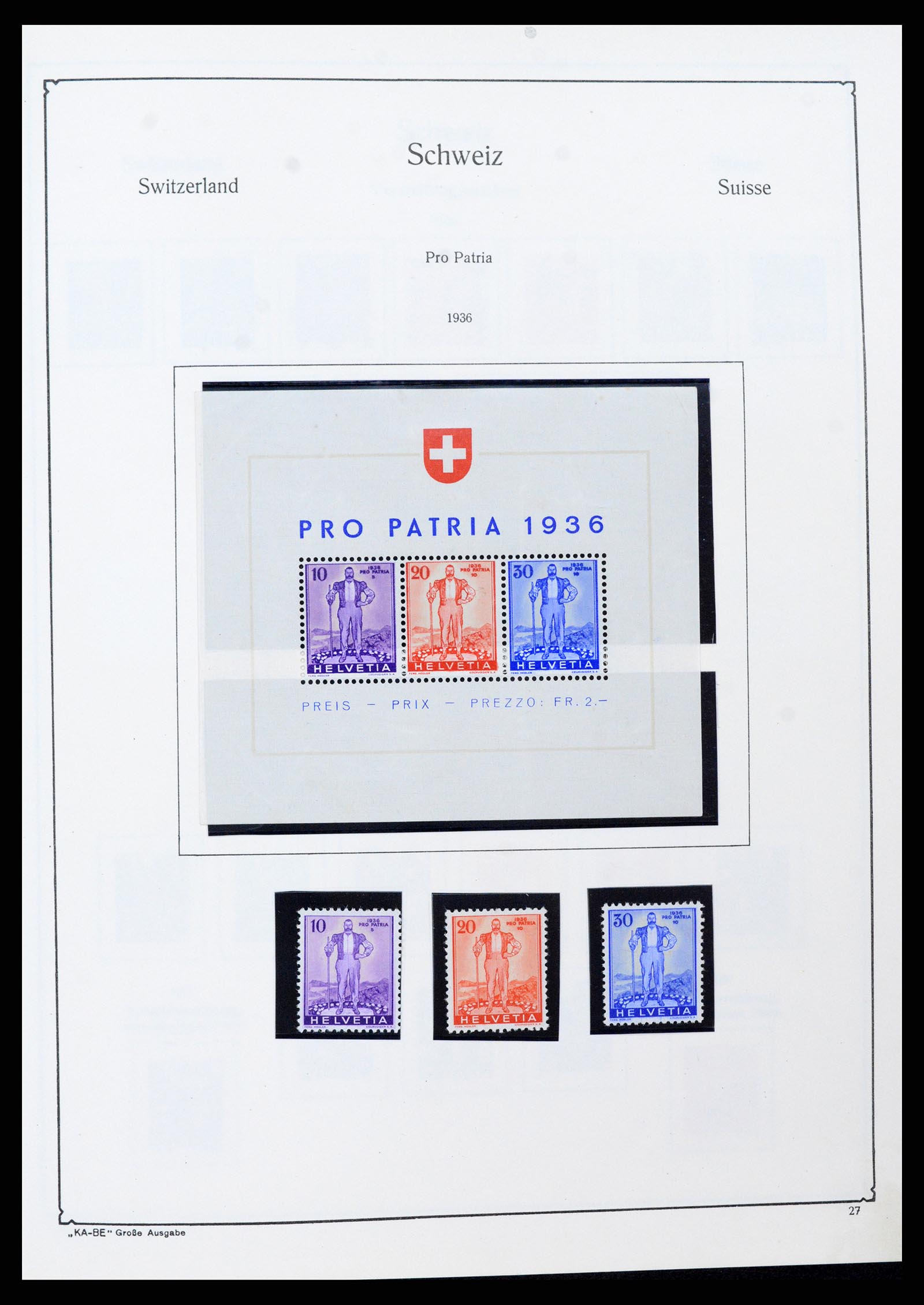 37588 026 - Stamp collection 37588 Switzerland 1854-1974.