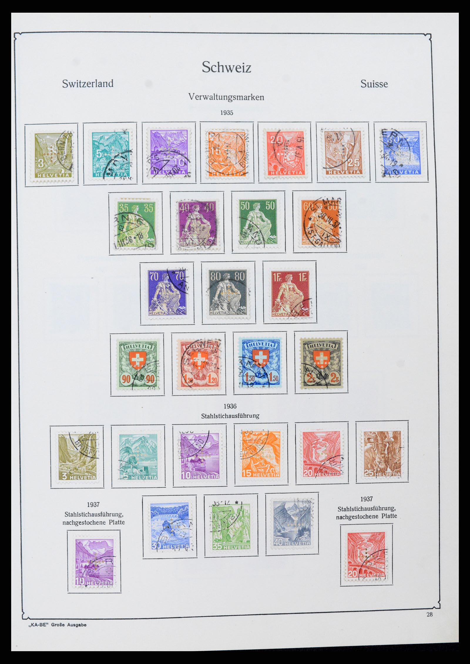 37588 027 - Stamp collection 37588 Switzerland 1854-1974.