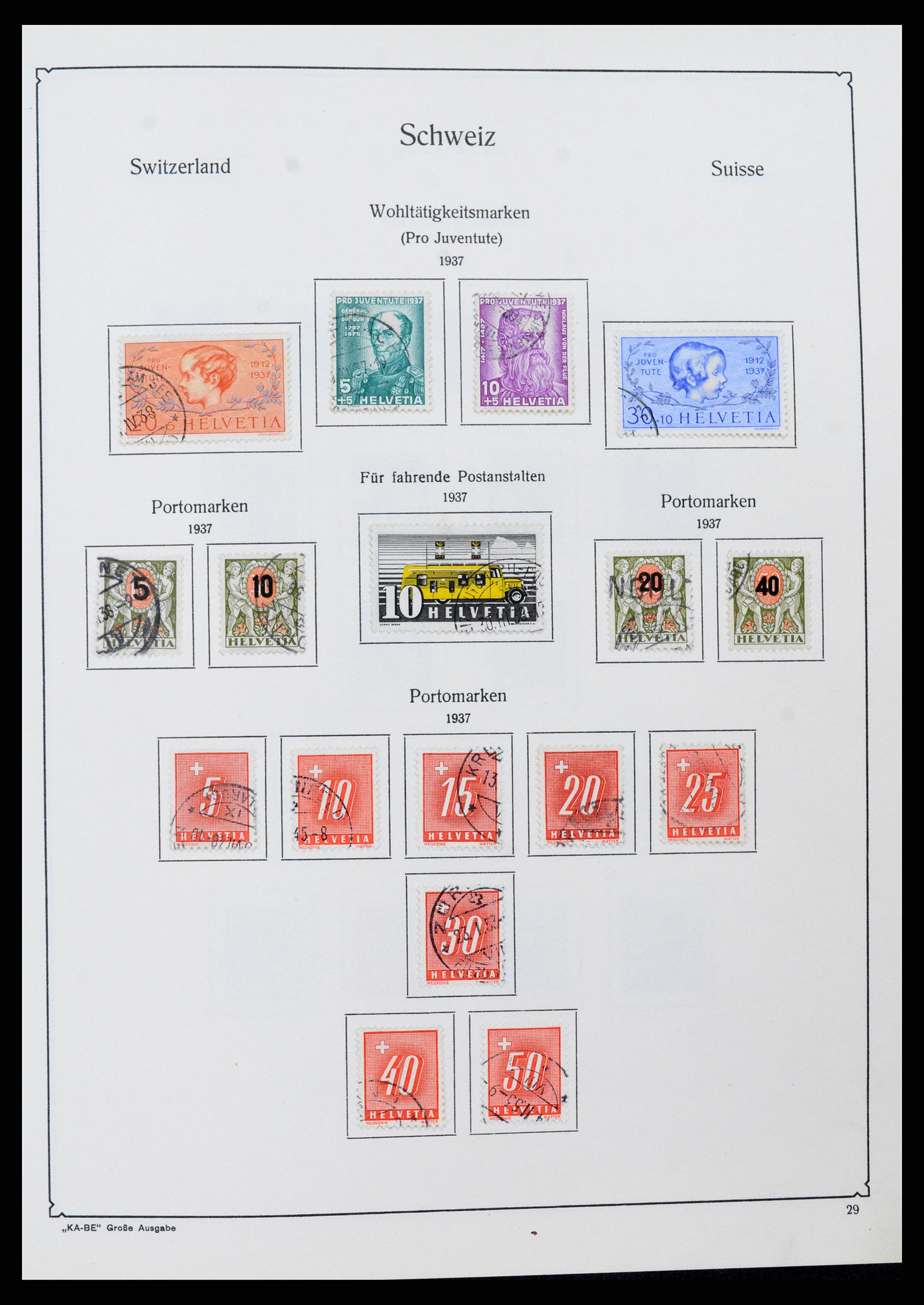 37588 028 - Stamp collection 37588 Switzerland 1854-1974.