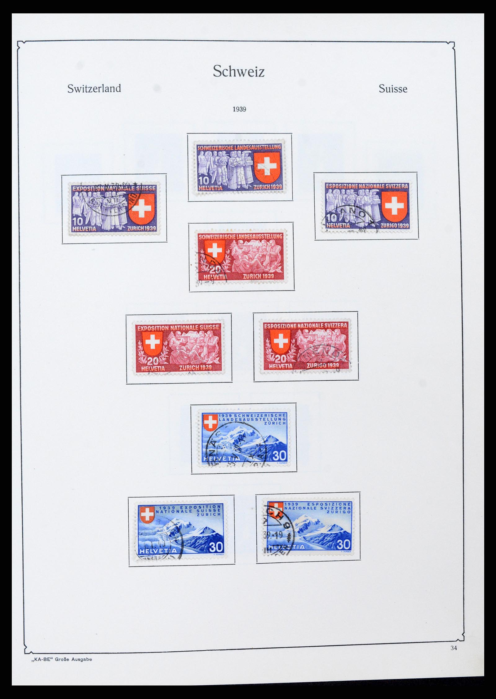 37588 033 - Stamp collection 37588 Switzerland 1854-1974.