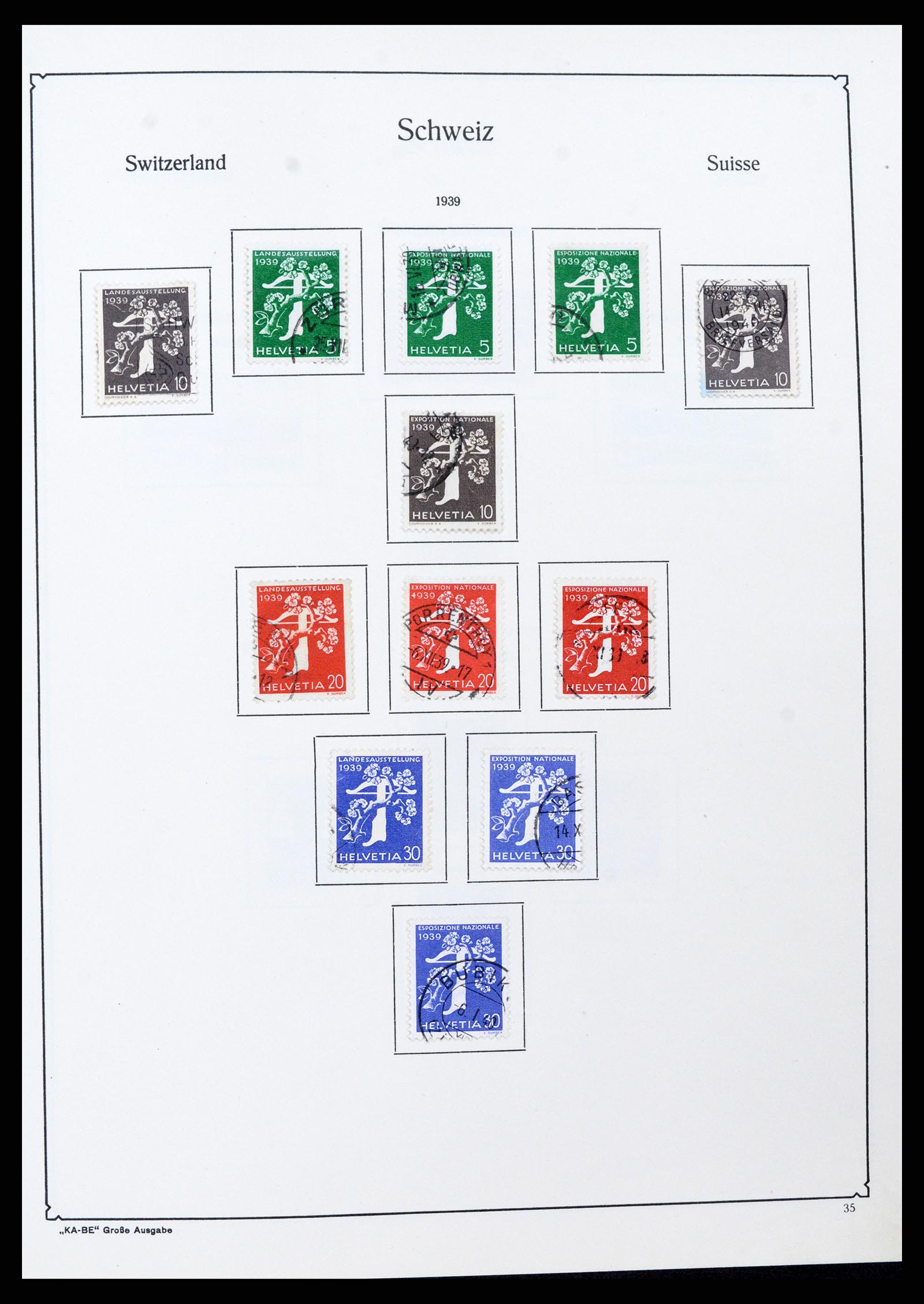 37588 034 - Stamp collection 37588 Switzerland 1854-1974.
