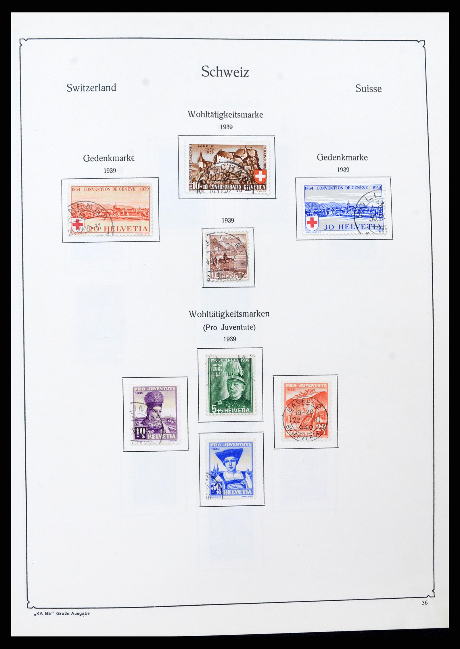 37588 035 - Stamp collection 37588 Switzerland 1854-1974.