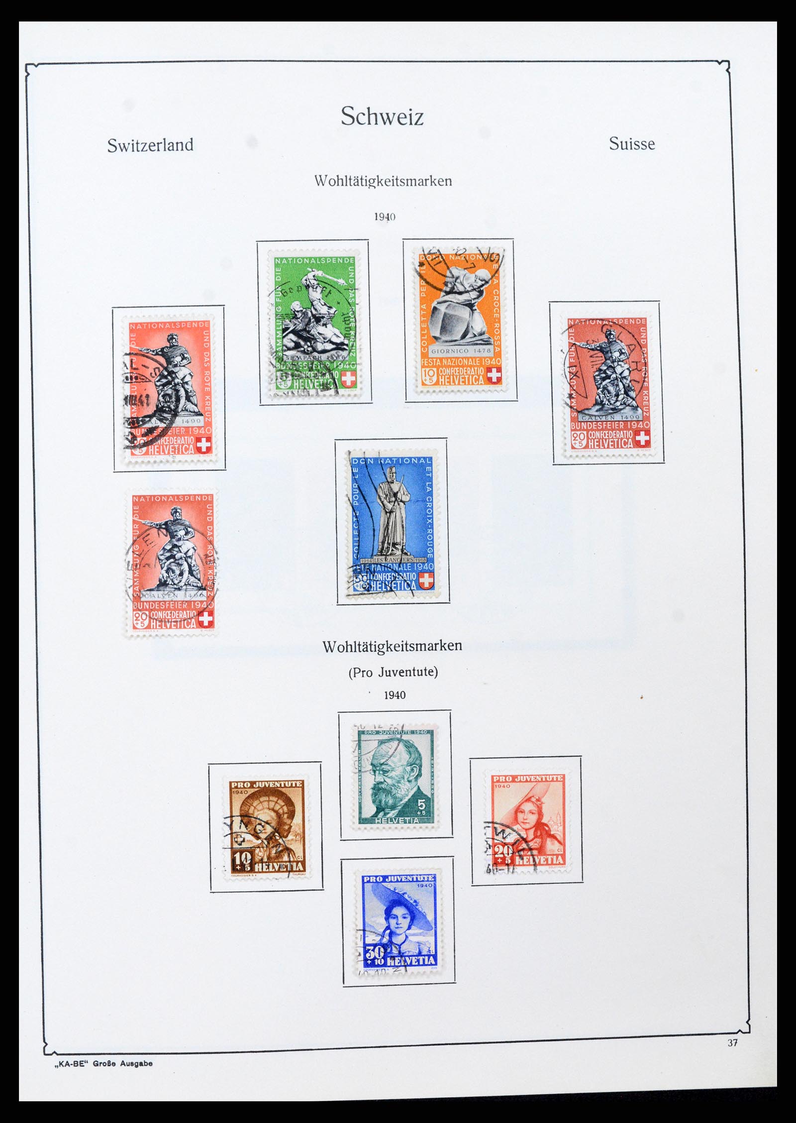 37588 036 - Stamp collection 37588 Switzerland 1854-1974.