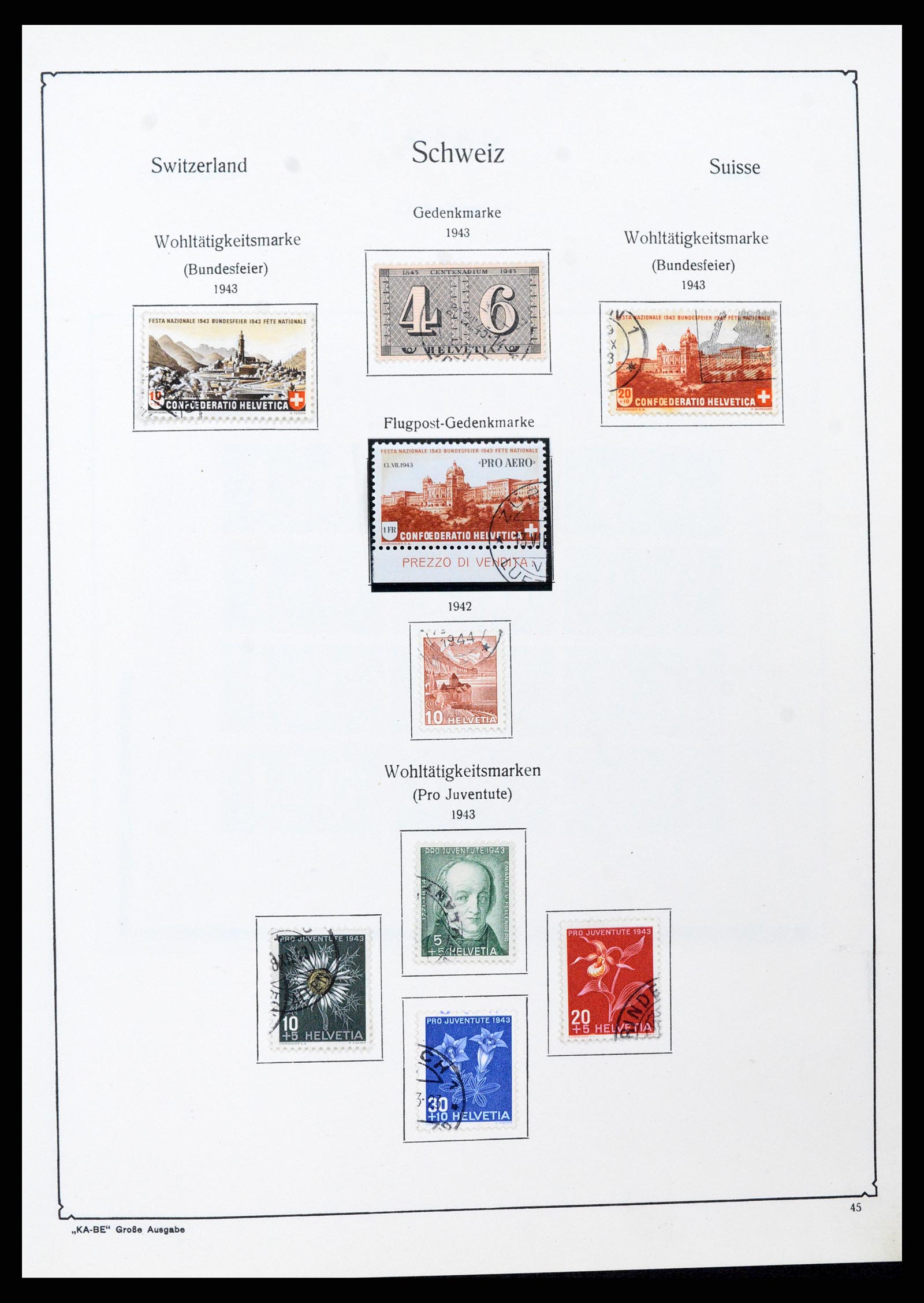 37588 043 - Stamp collection 37588 Switzerland 1854-1974.