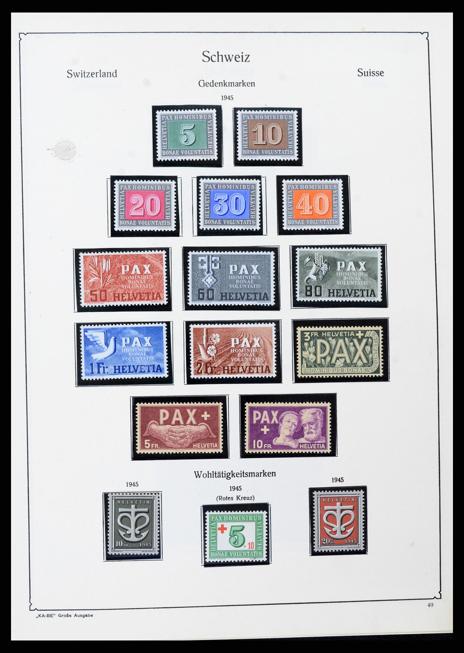 37588 047 - Stamp collection 37588 Switzerland 1854-1974.
