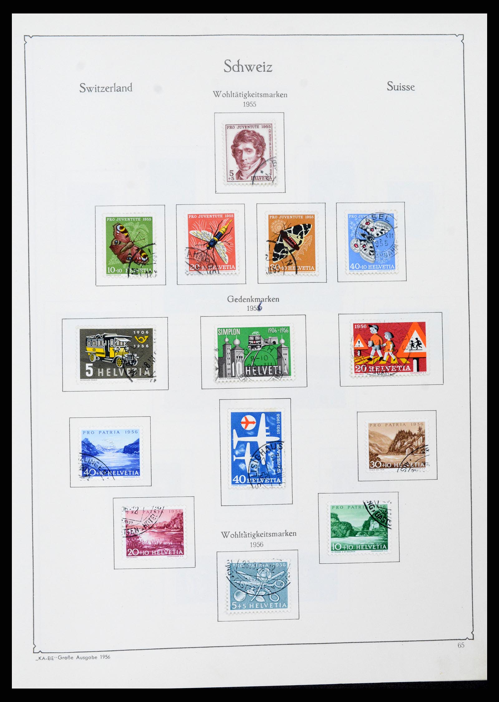 37588 061 - Postzegelverzameling 37588 Zwitserland 1854-1974.