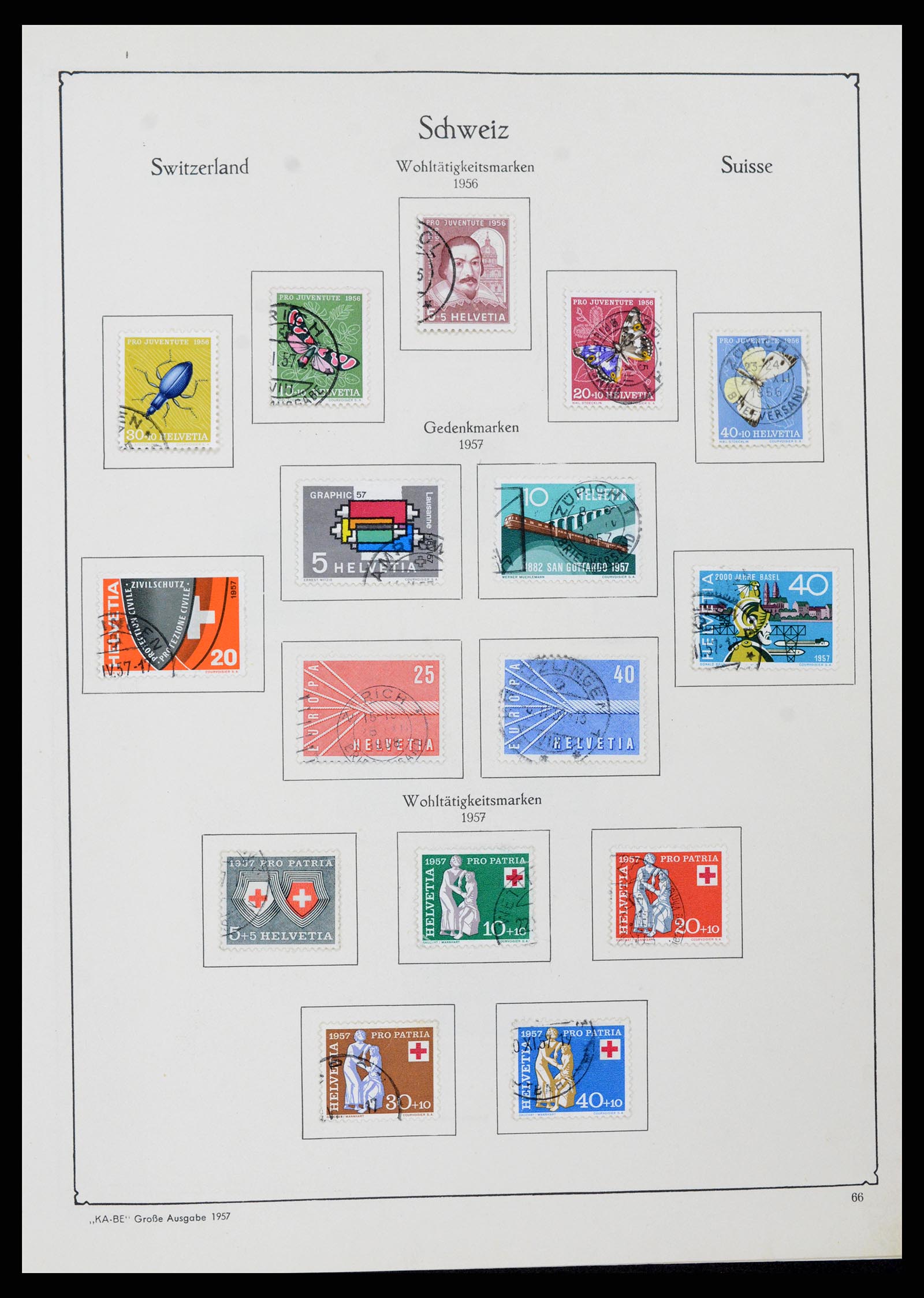 37588 062 - Postzegelverzameling 37588 Zwitserland 1854-1974.