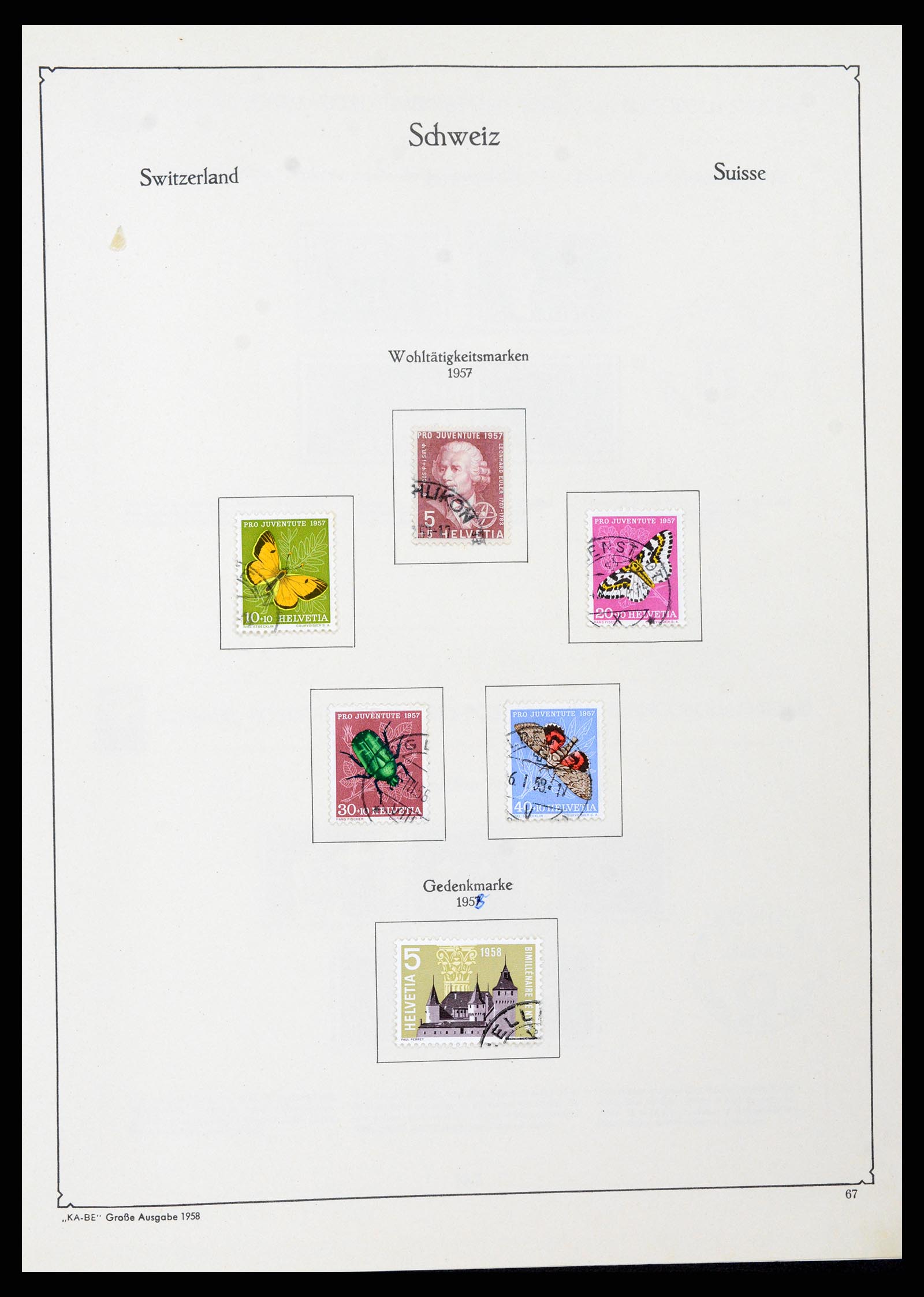 37588 063 - Postzegelverzameling 37588 Zwitserland 1854-1974.