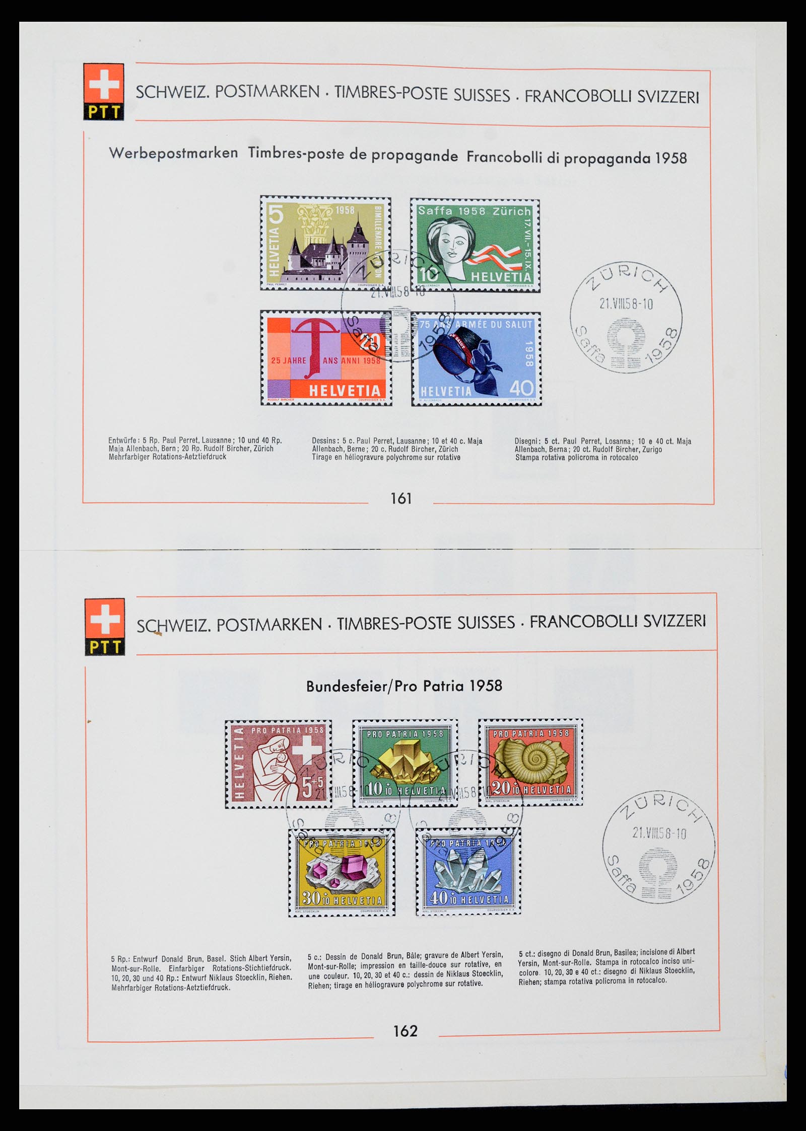 37588 064 - Postzegelverzameling 37588 Zwitserland 1854-1974.