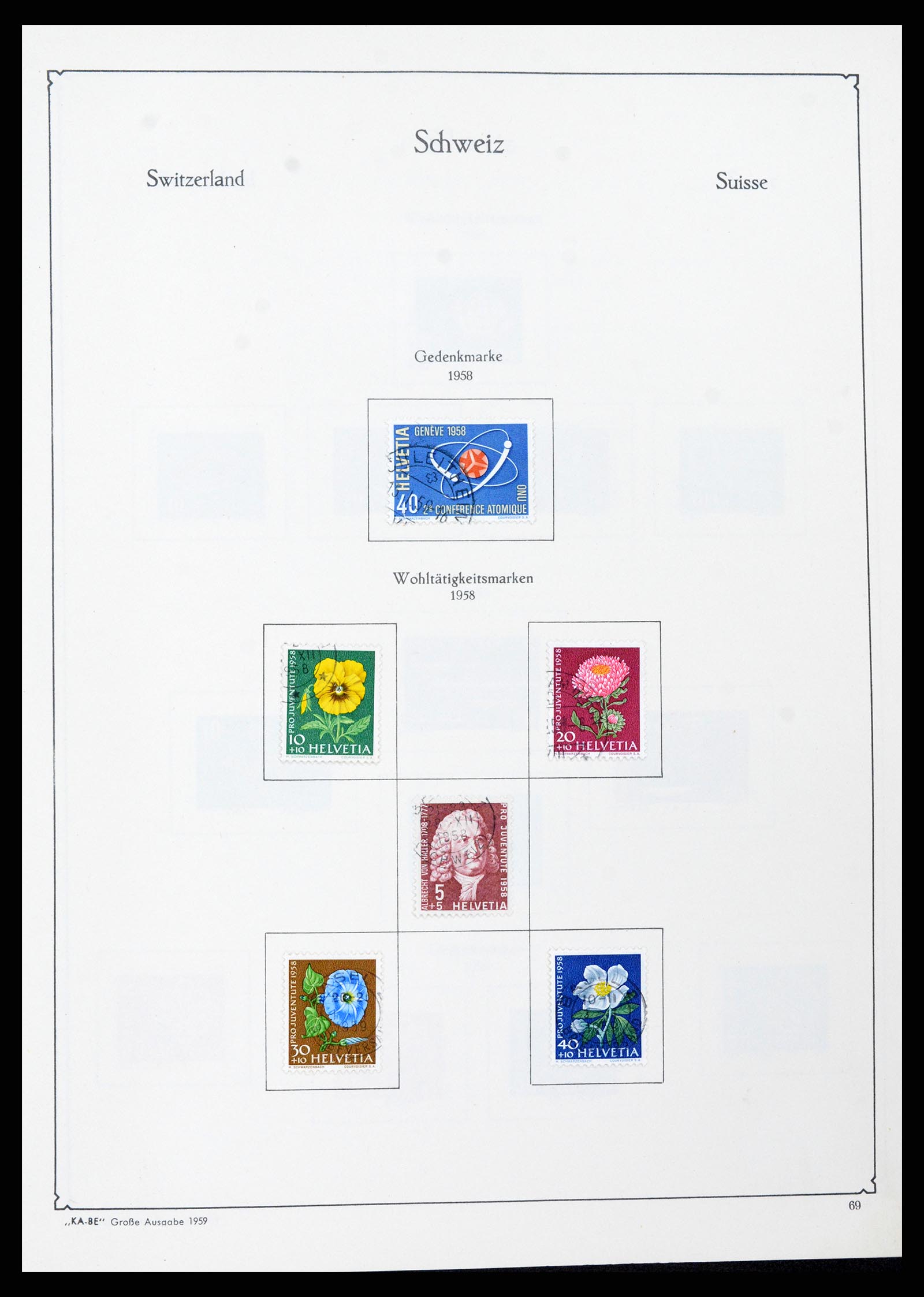 37588 065 - Postzegelverzameling 37588 Zwitserland 1854-1974.