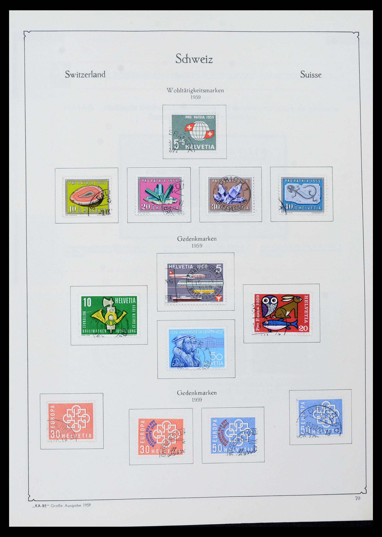 37588 066 - Postzegelverzameling 37588 Zwitserland 1854-1974.