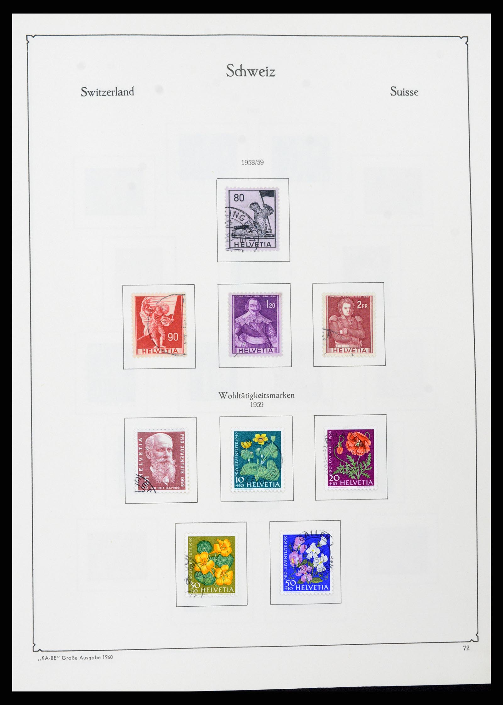 37588 068 - Postzegelverzameling 37588 Zwitserland 1854-1974.
