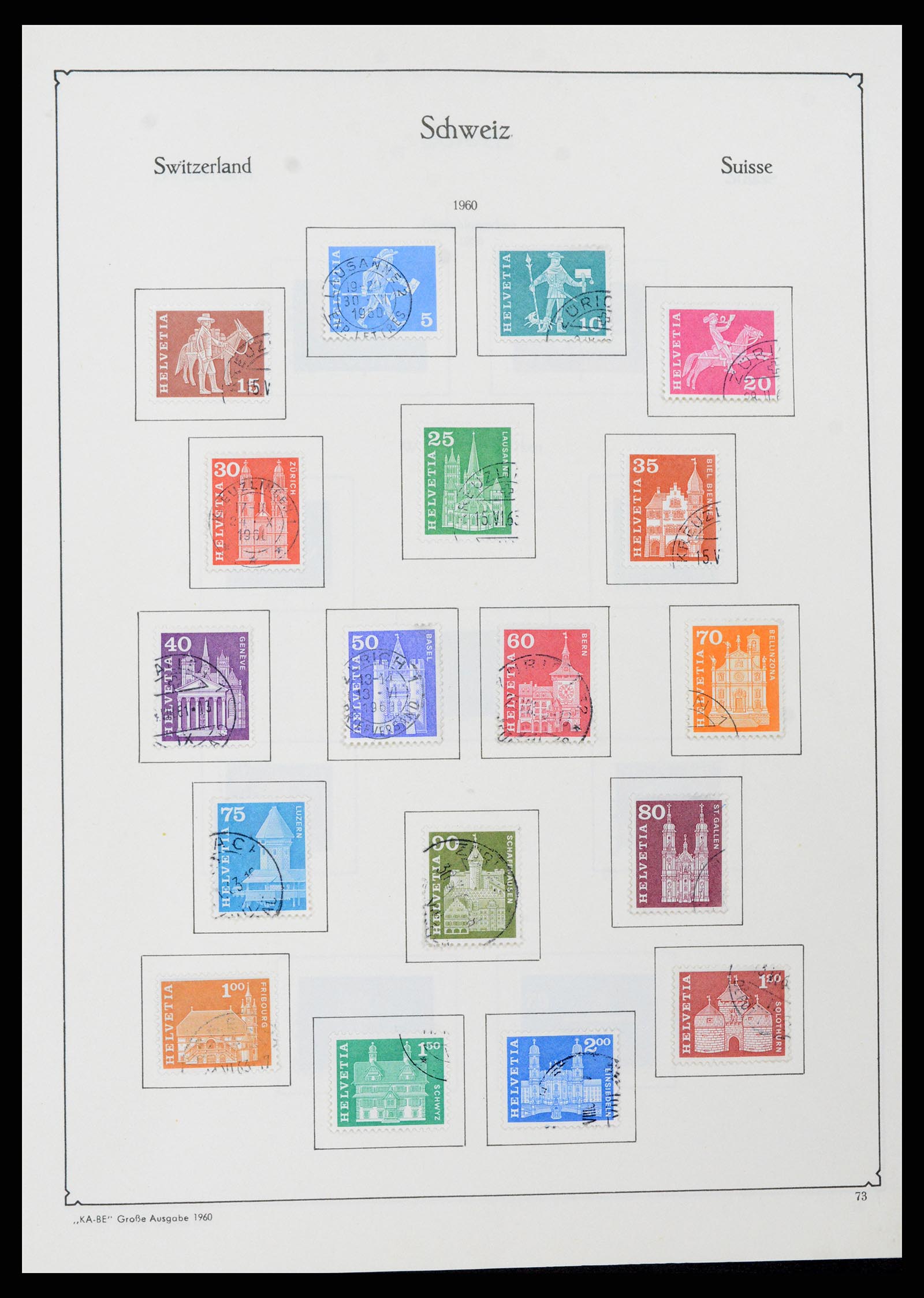 37588 069 - Postzegelverzameling 37588 Zwitserland 1854-1974.