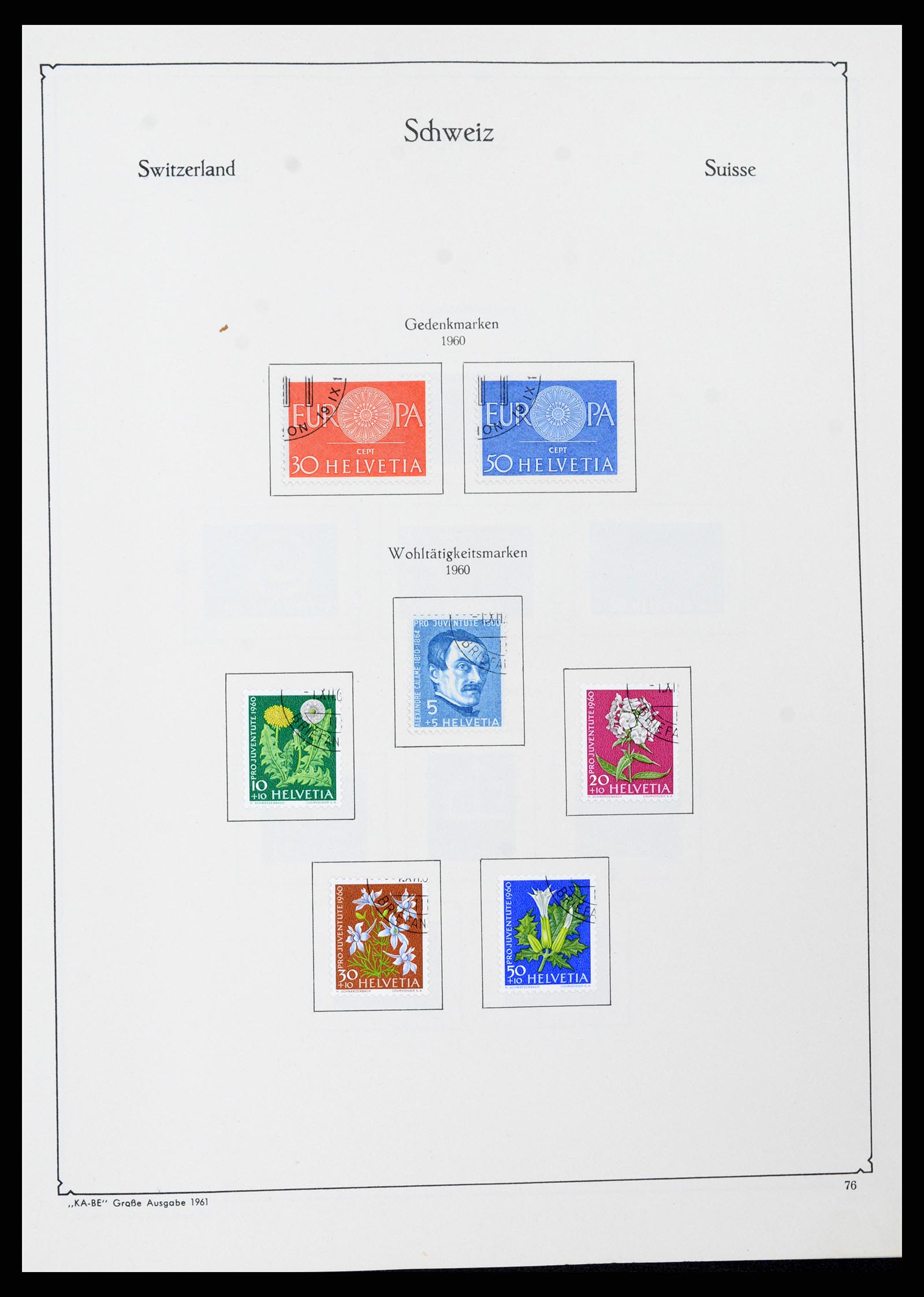 37588 072 - Postzegelverzameling 37588 Zwitserland 1854-1974.