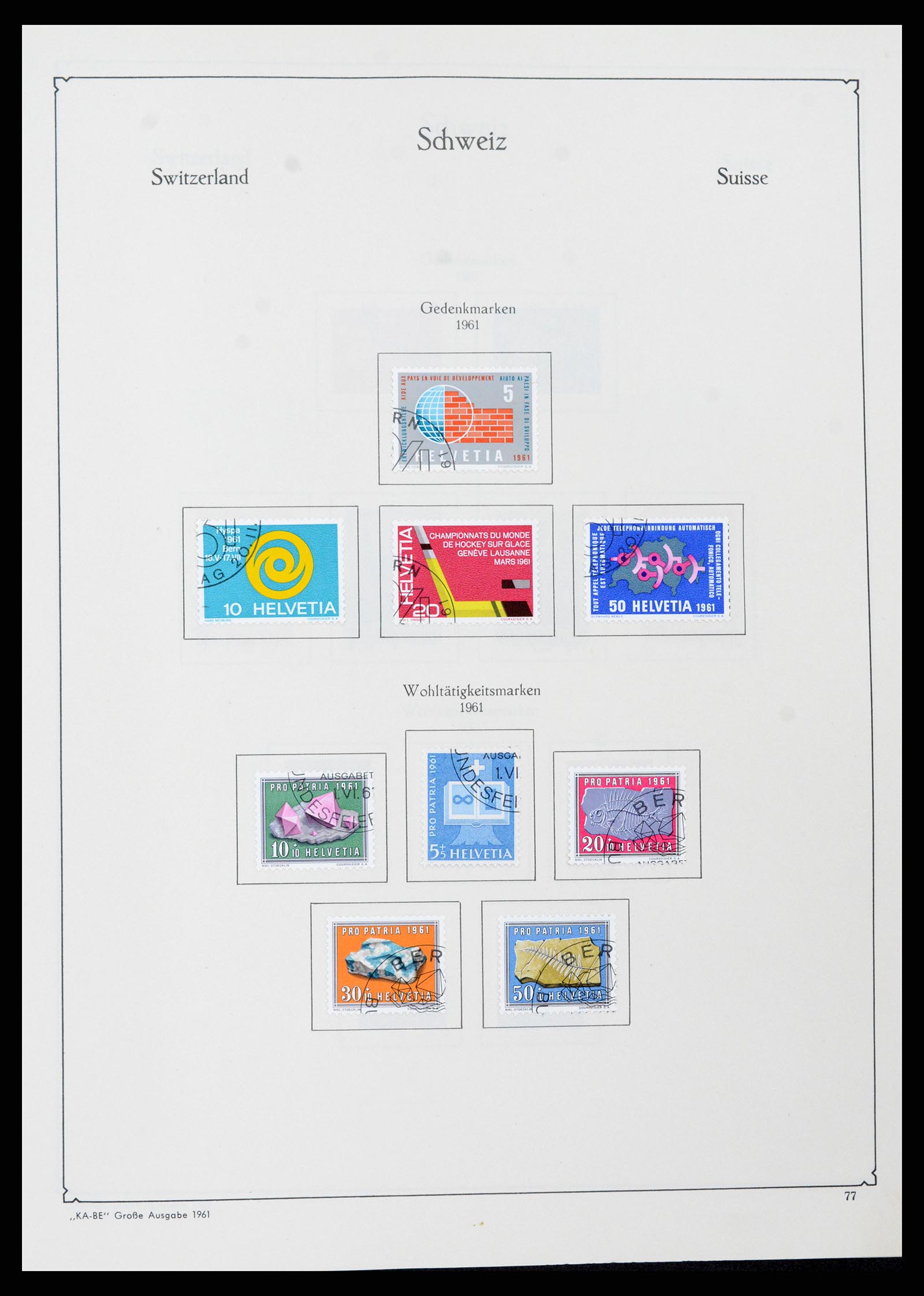 37588 073 - Postzegelverzameling 37588 Zwitserland 1854-1974.