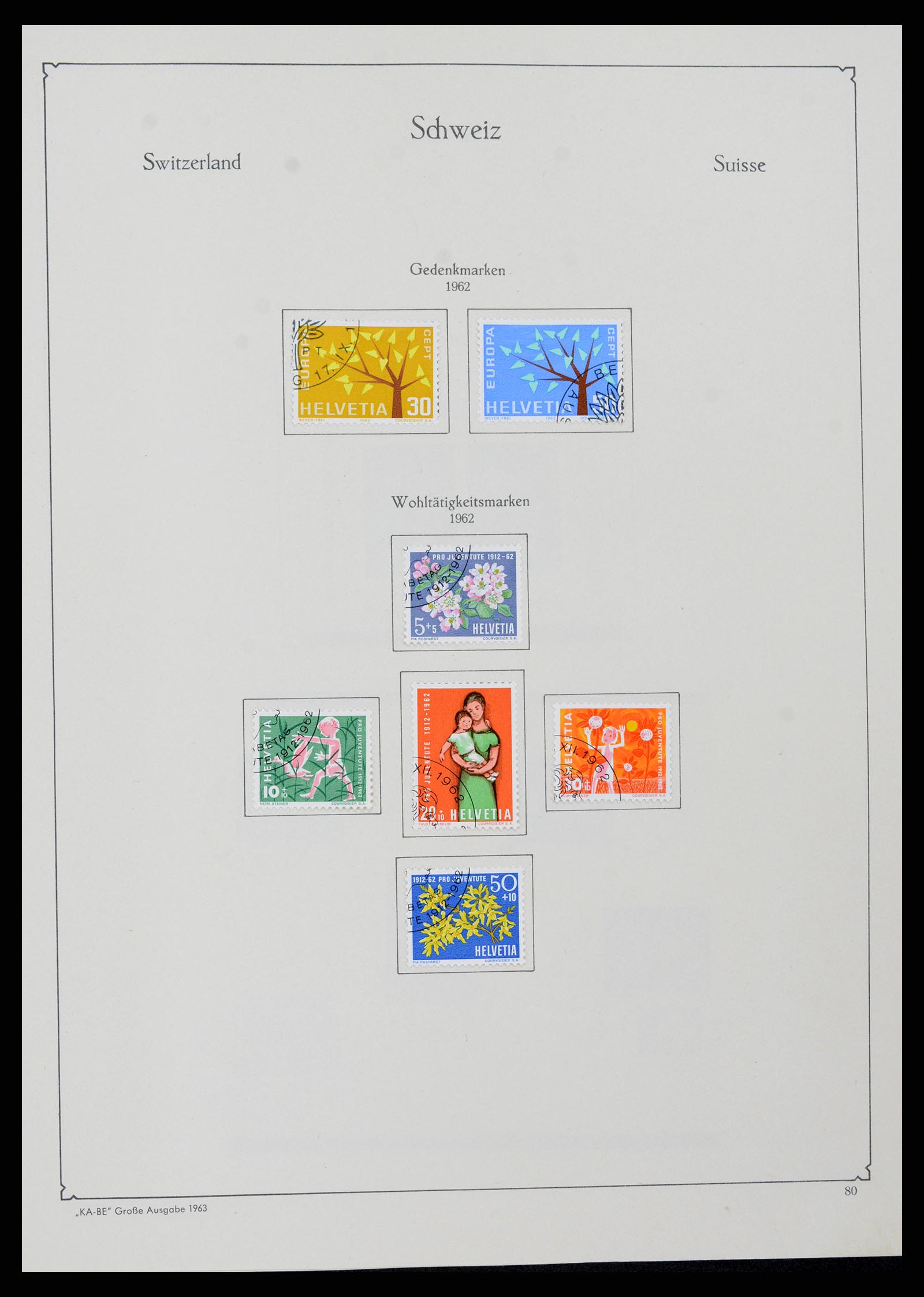 37588 076 - Postzegelverzameling 37588 Zwitserland 1854-1974.