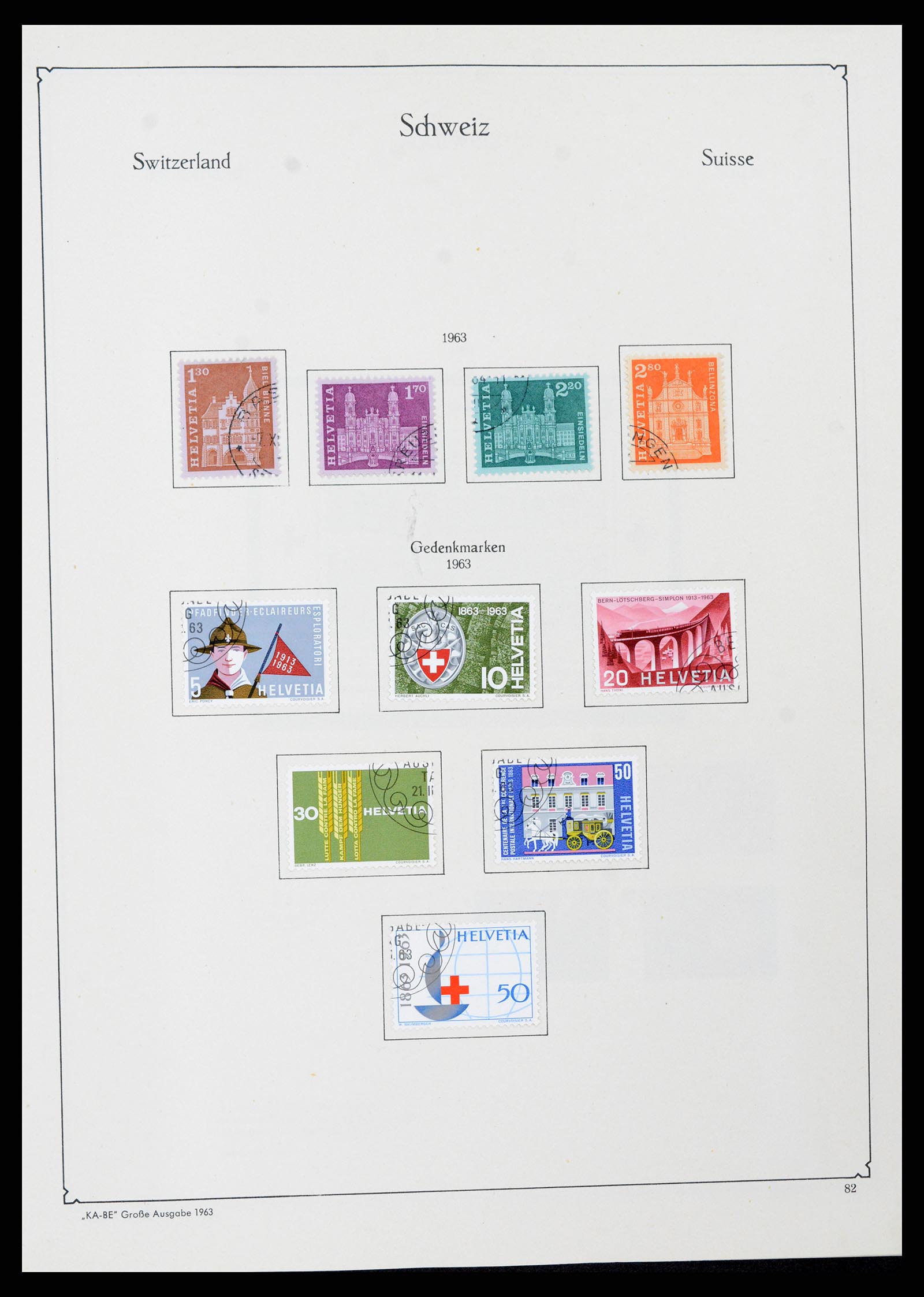 37588 078 - Postzegelverzameling 37588 Zwitserland 1854-1974.