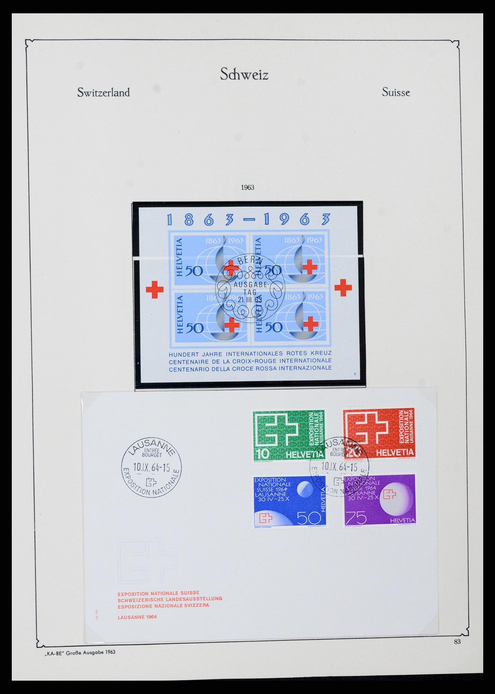 37588 079 - Postzegelverzameling 37588 Zwitserland 1854-1974.