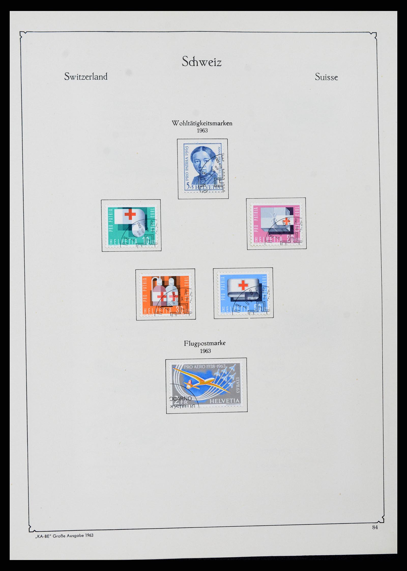 37588 080 - Postzegelverzameling 37588 Zwitserland 1854-1974.
