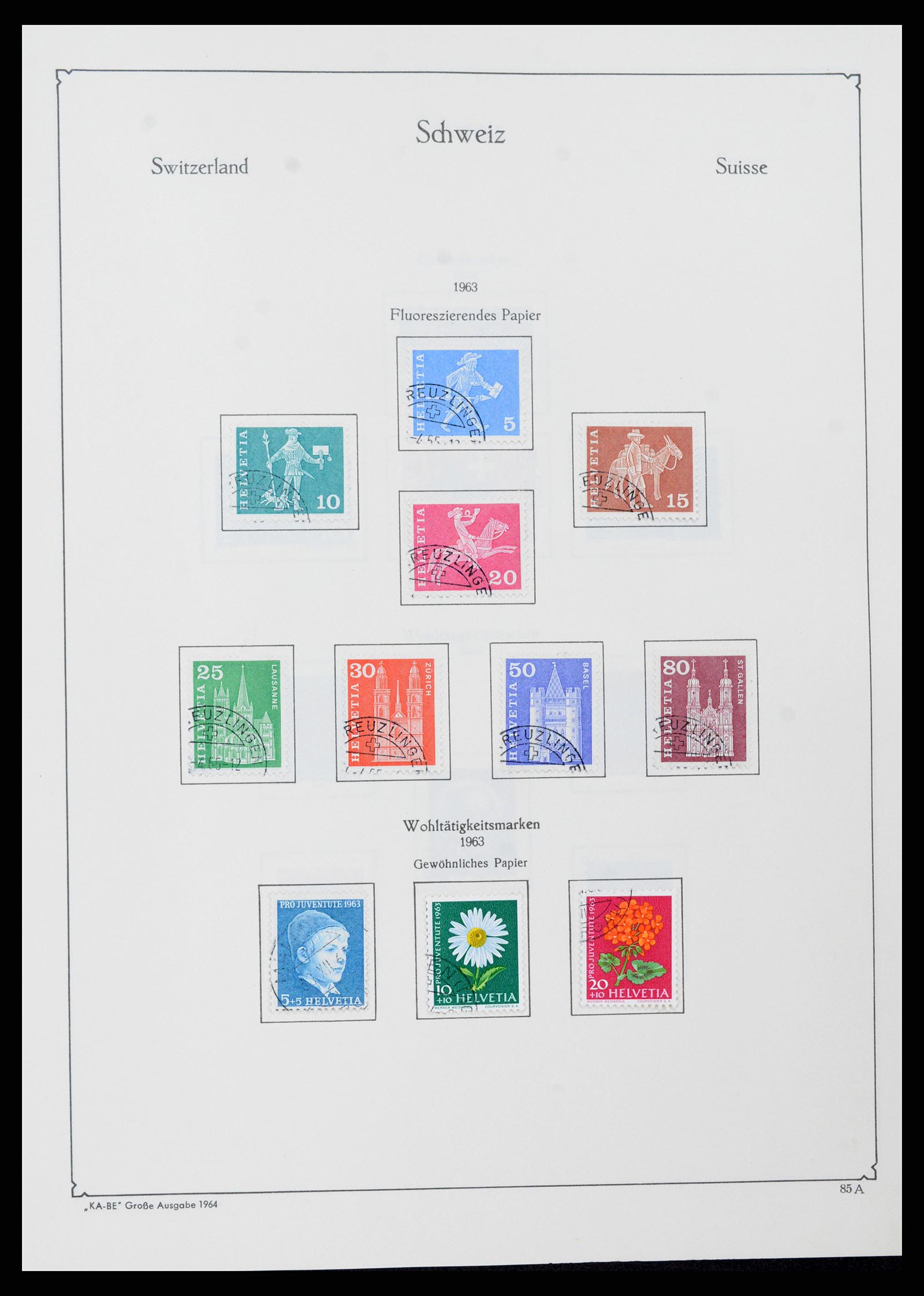 37588 083 - Postzegelverzameling 37588 Zwitserland 1854-1974.
