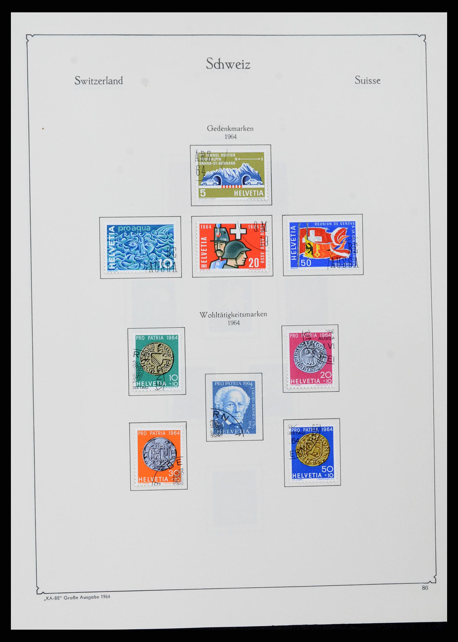 37588 084 - Postzegelverzameling 37588 Zwitserland 1854-1974.