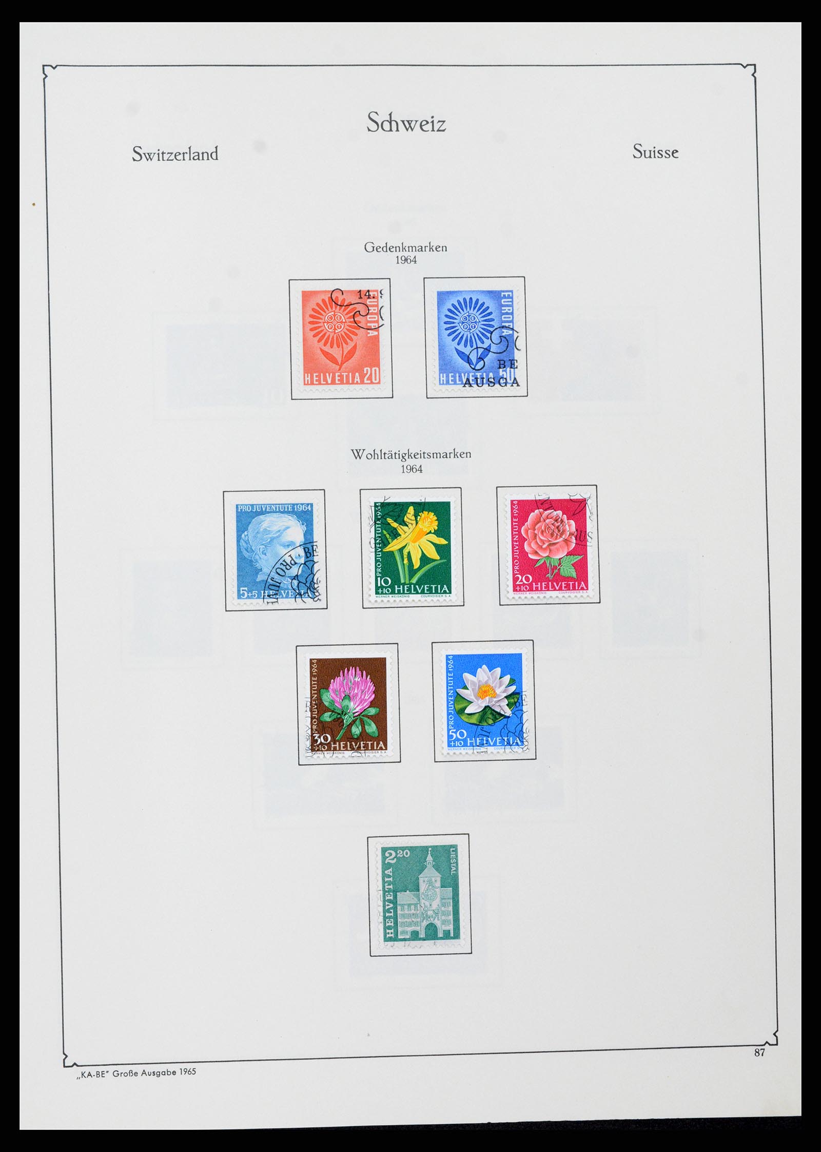 37588 085 - Postzegelverzameling 37588 Zwitserland 1854-1974.