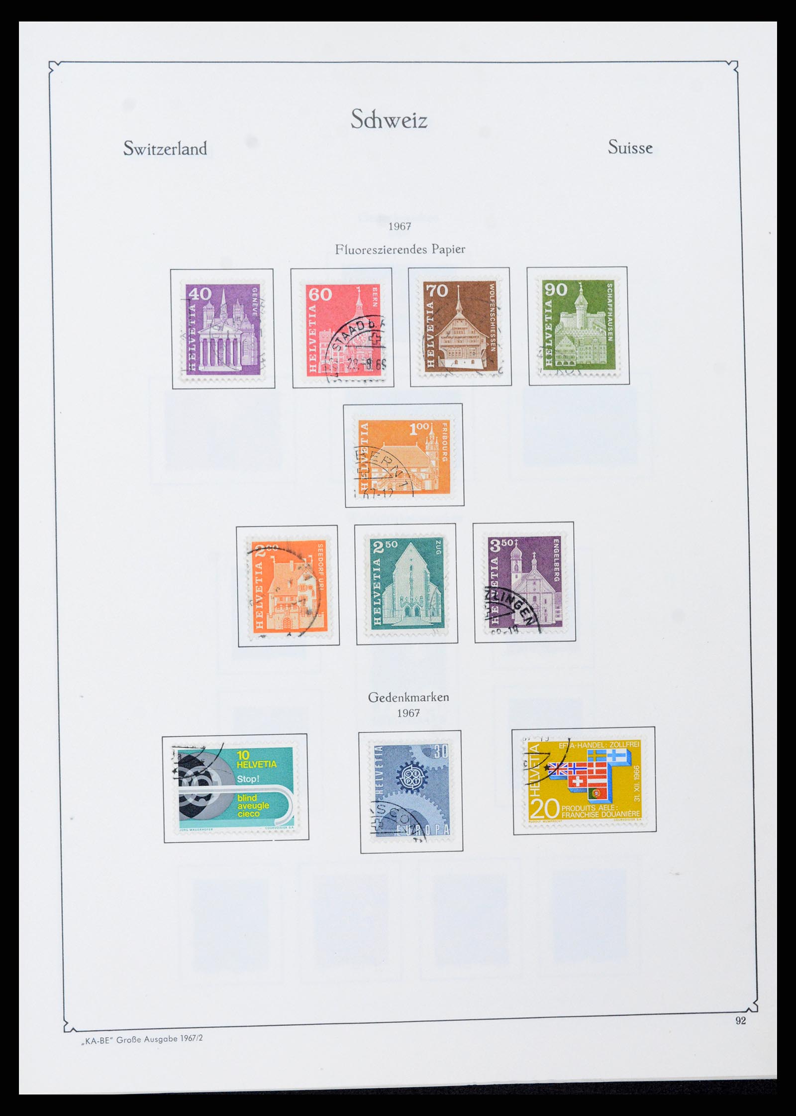 37588 091 - Postzegelverzameling 37588 Zwitserland 1854-1974.