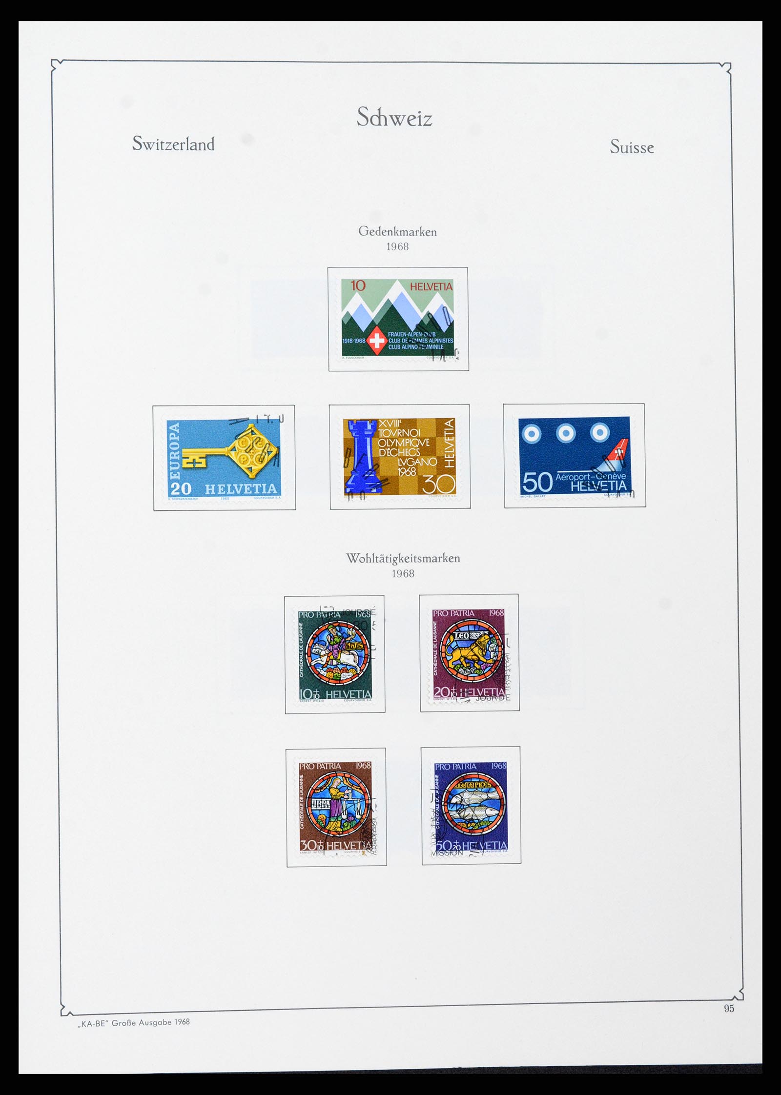 37588 095 - Postzegelverzameling 37588 Zwitserland 1854-1974.